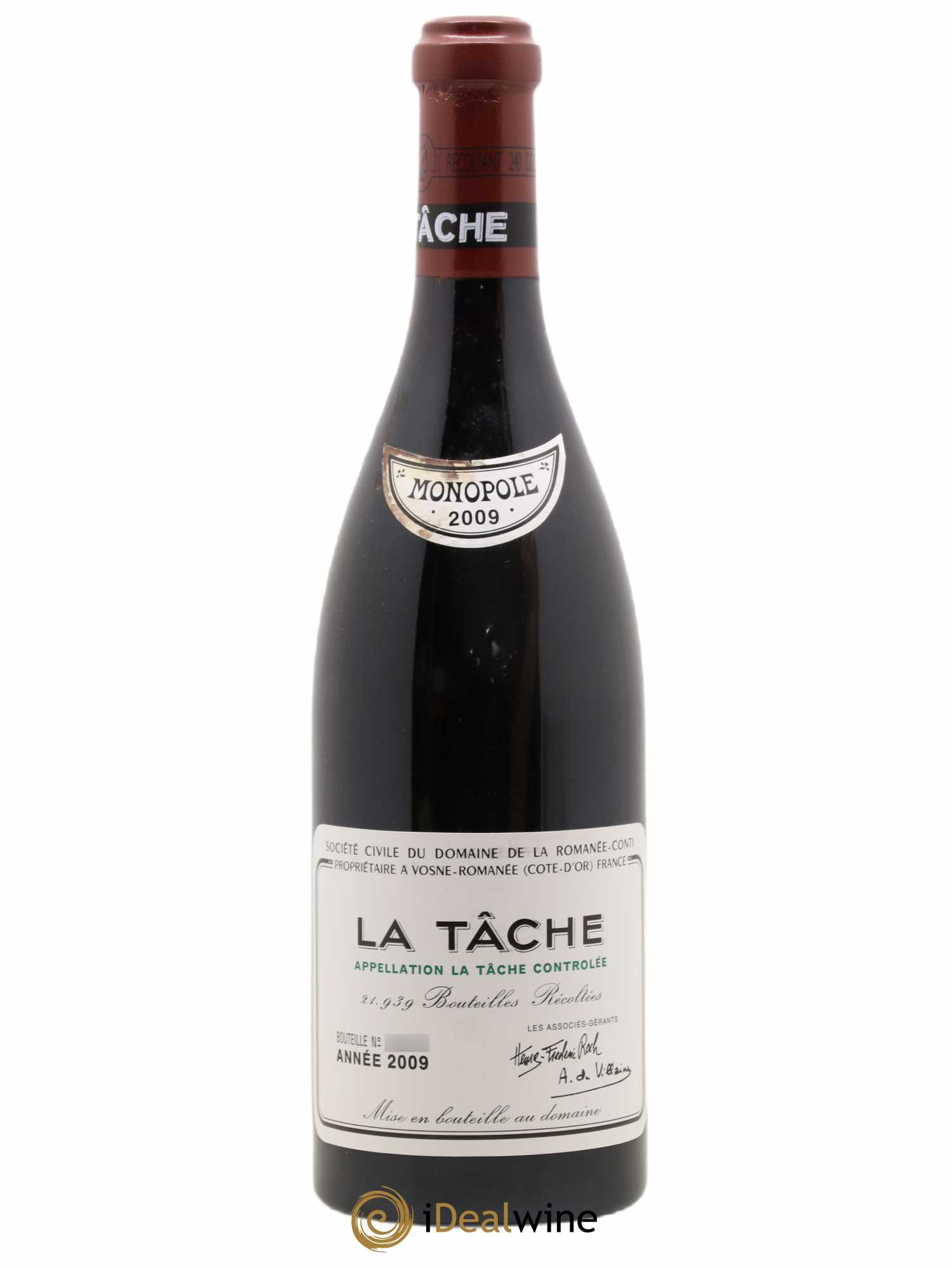 La Tâche Grand Cru Domaine de la Romanée-Conti 2009 - Lot de 1 bouteille - 0