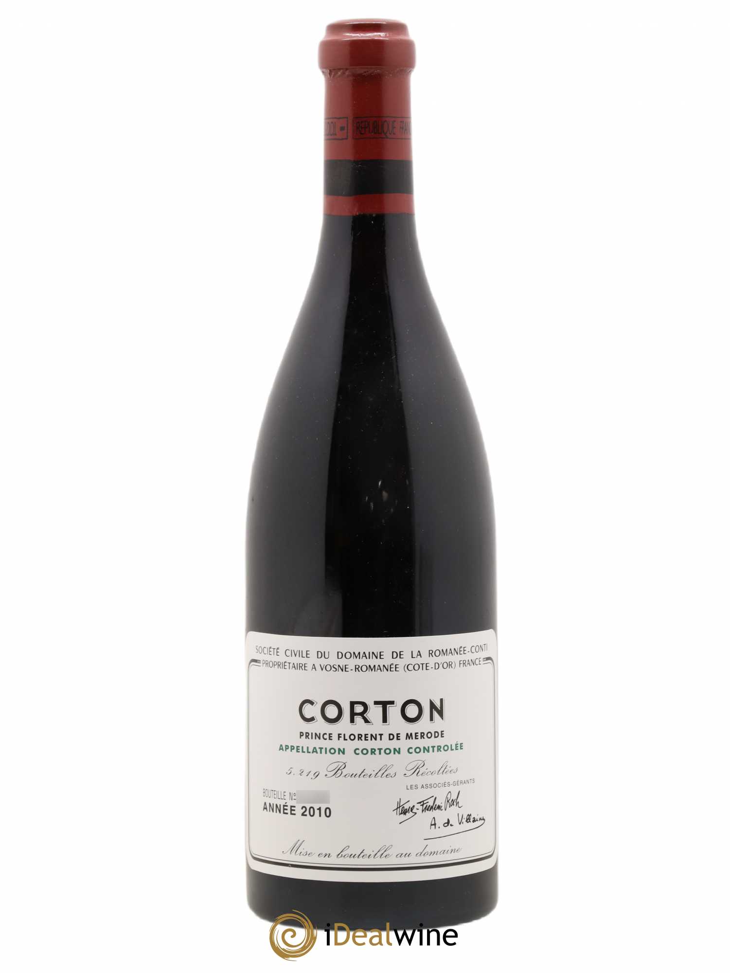 Corton Grand Cru Domaine de la Romanée-Conti 2010 - Lot de 1 bouteille - 0