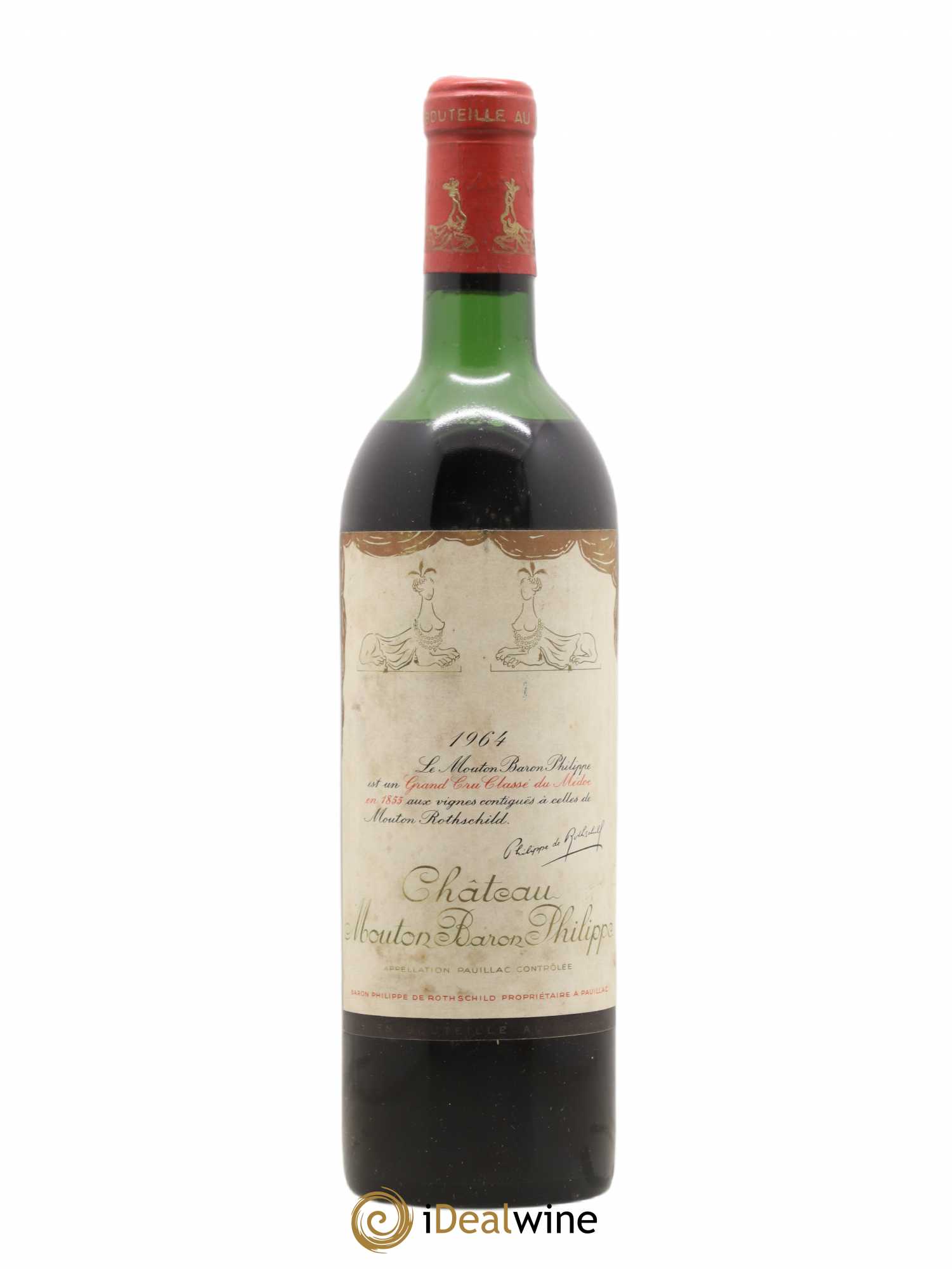 Château d' Armailhac - Mouton Baron(ne) Philippe 5ème Grand Cru Classé 1964 - Lot de 1 bouteille - 0