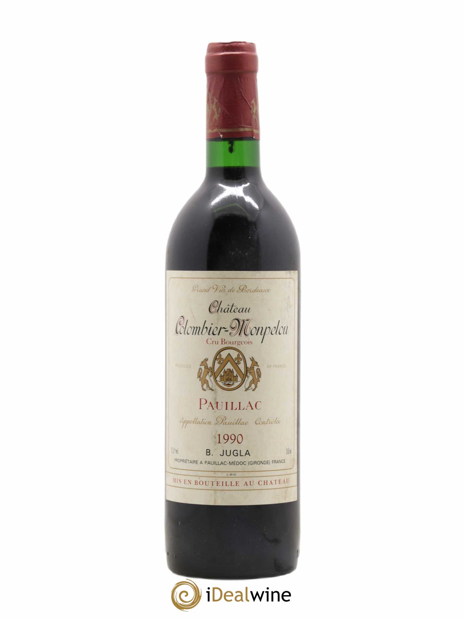 Château Colombier Monpelou Cru Bourgeois 1990 - Lot de 1 bouteille - 0
