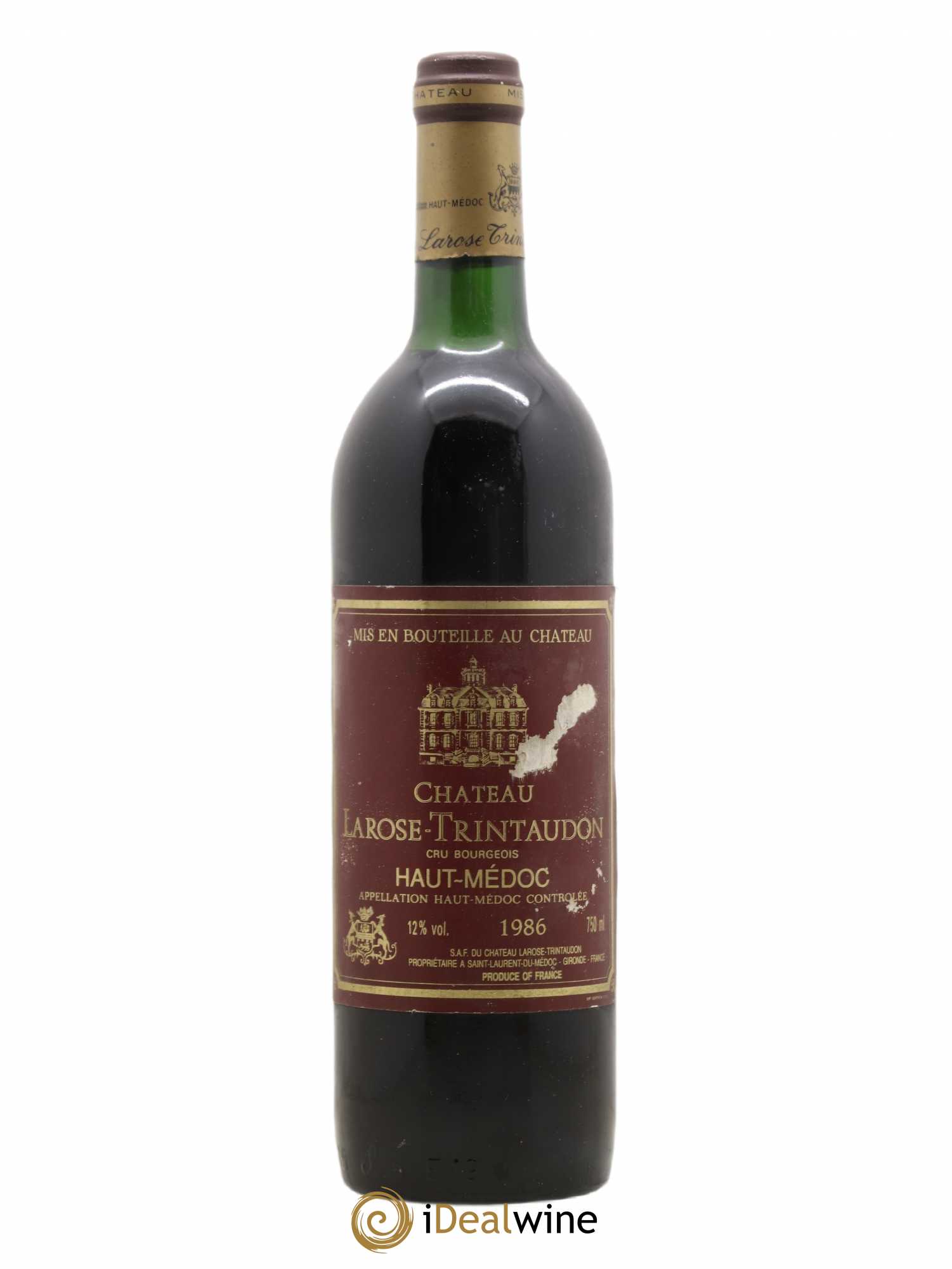 Château Larose Trintaudon Cru Bourgeois 1986 - Lot de 1 bouteille - 0