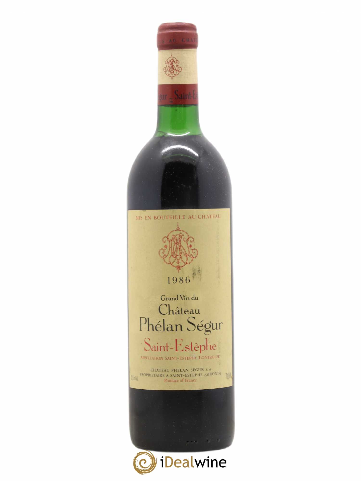 Château Phélan Ségur 1986 - Lot de 1 bouteille - 0