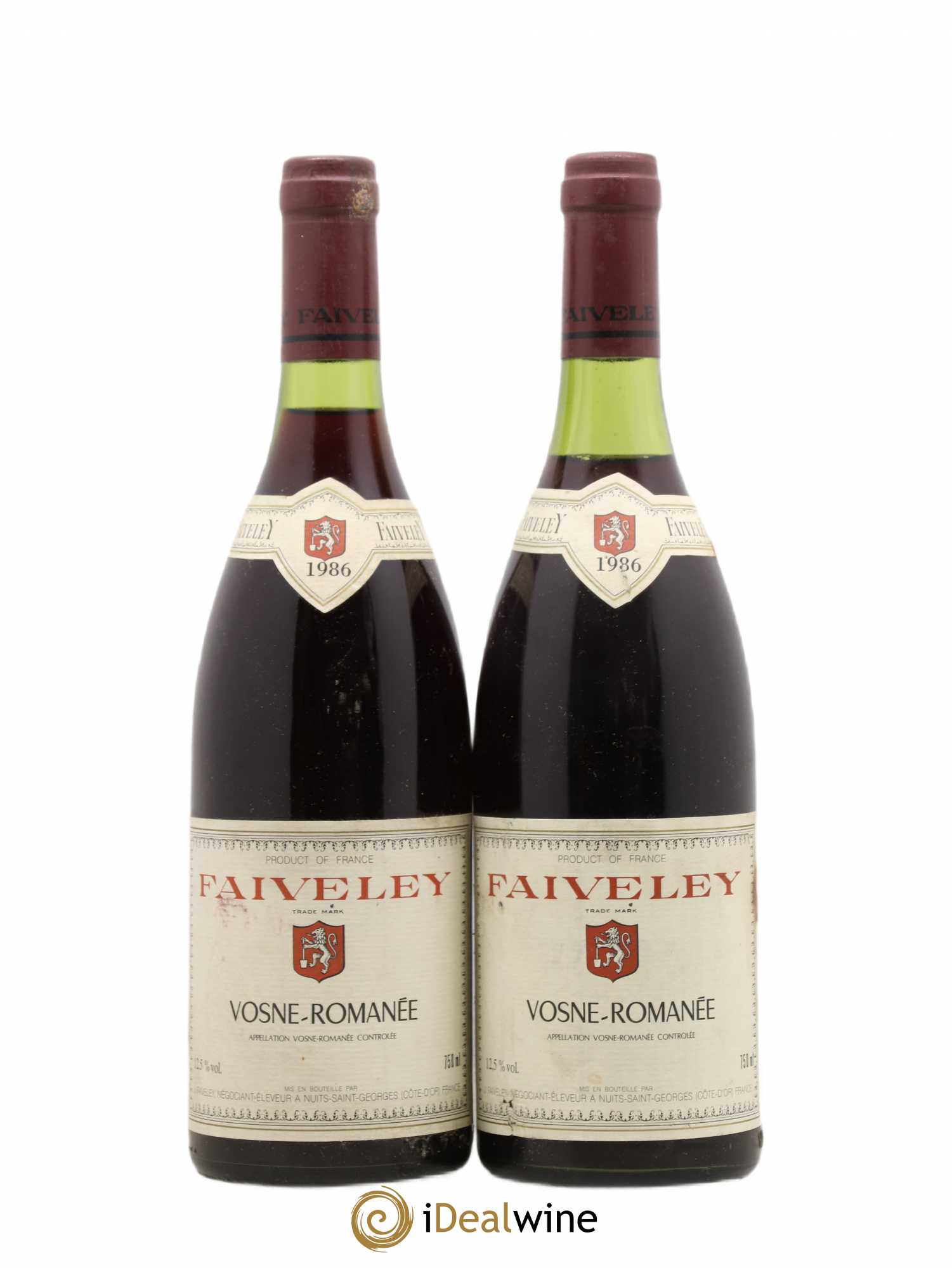 Vosne-Romanée Domaine Faiveley 1986 - Lot de 2 bouteilles - 0