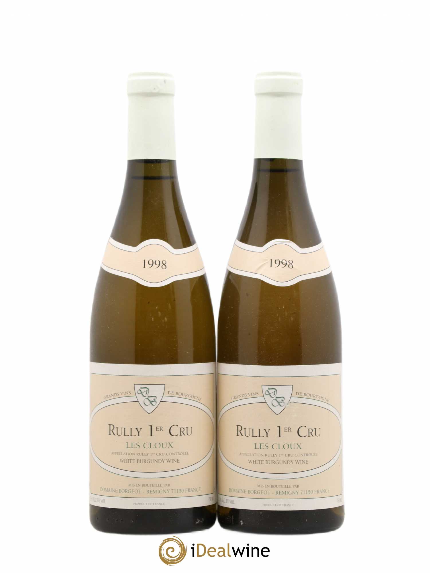 Rully 1er Cru Les Cloux Domaine Borgeot 1998 - Posten von 2 Flaschen - 0