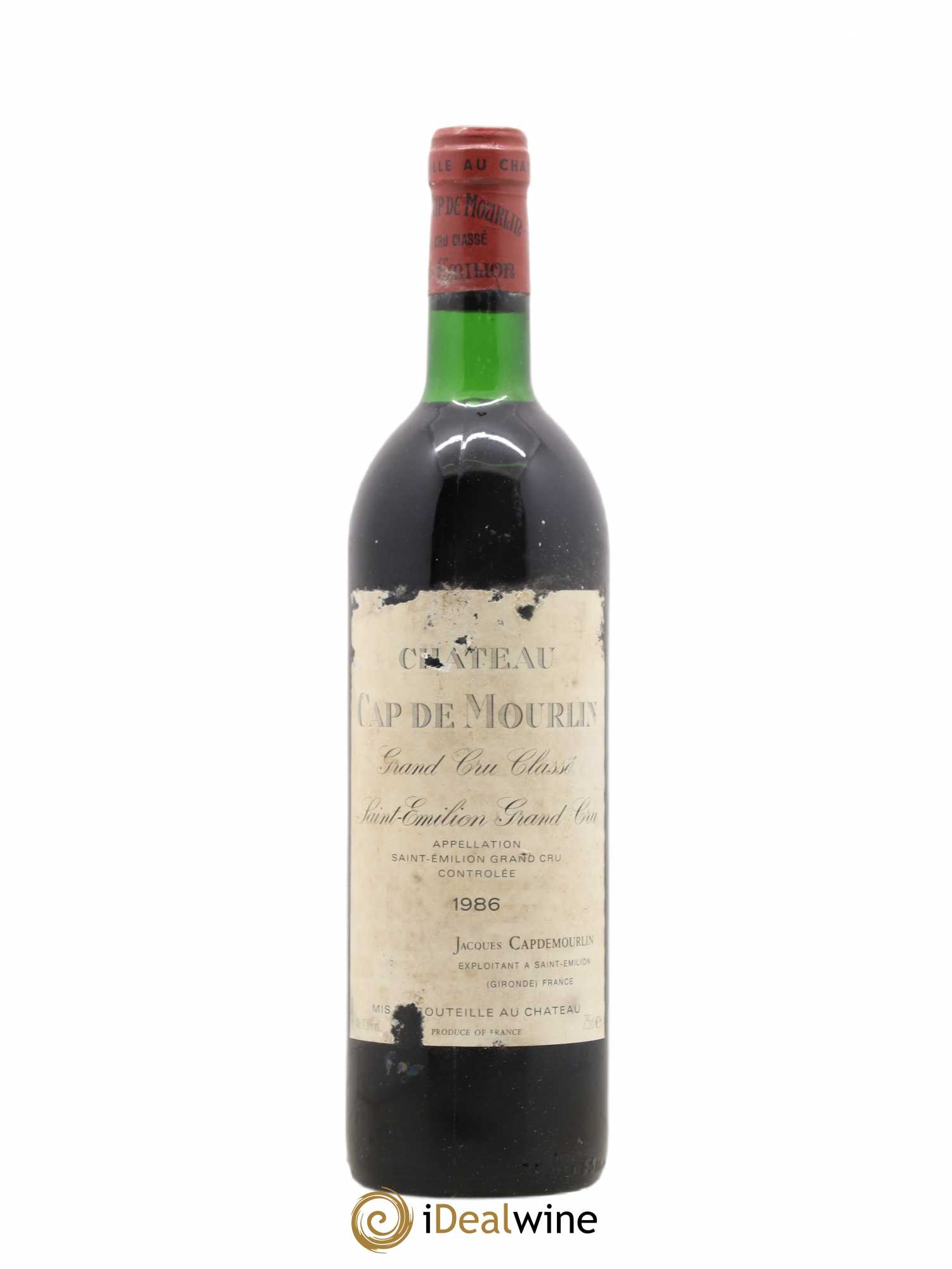 Château Cap de Mourlin Grand Cru Classé 1986 - Lot de 1 bouteille - 0