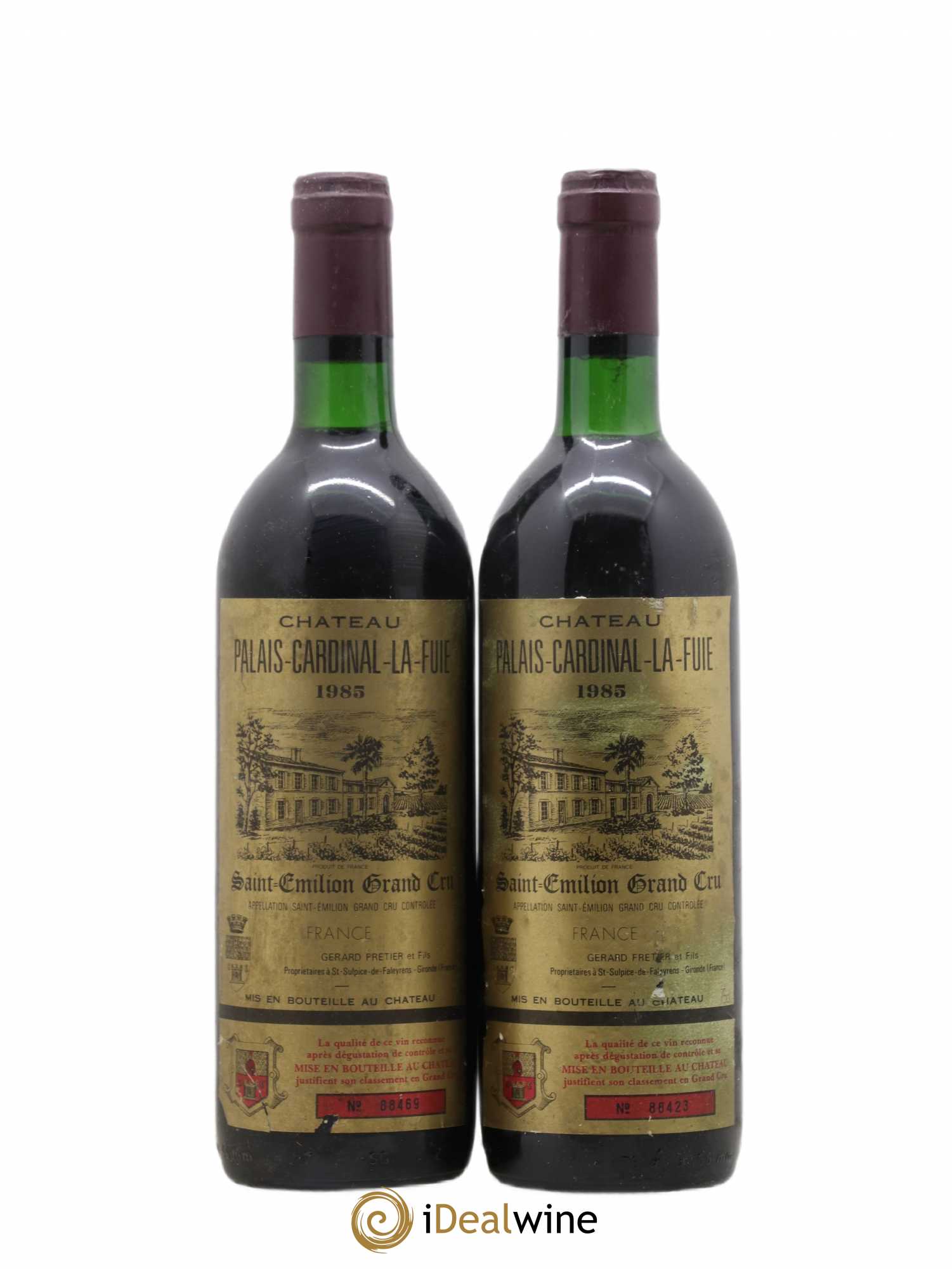 Château Palais Cardinal La Fuie 1985 - Lot de 2 bouteilles - 0