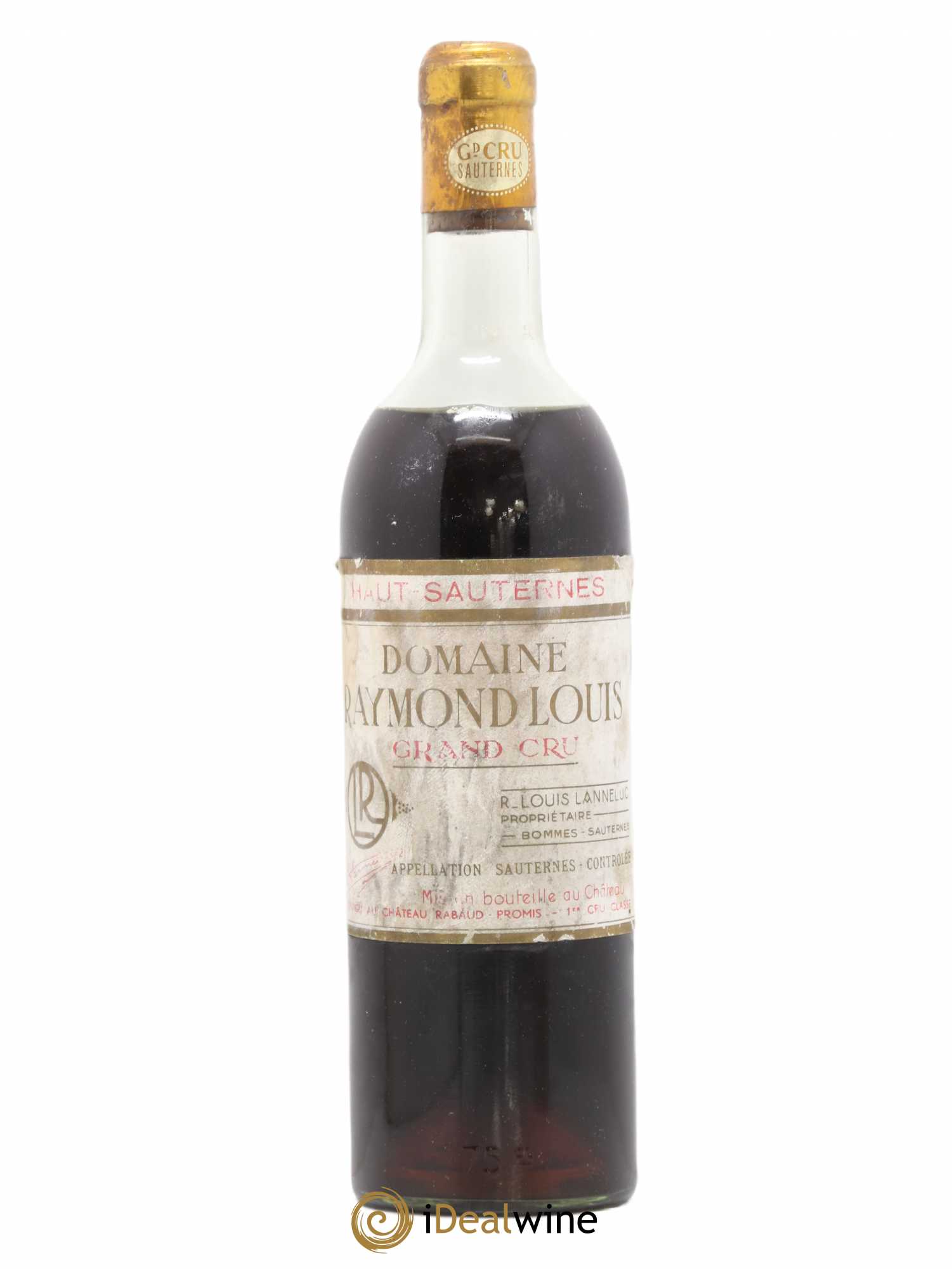 Sauternes Domaine Raymond Louis Crême de Tête (sans prix de réserve) - Posten von 1 Flasche - 0
