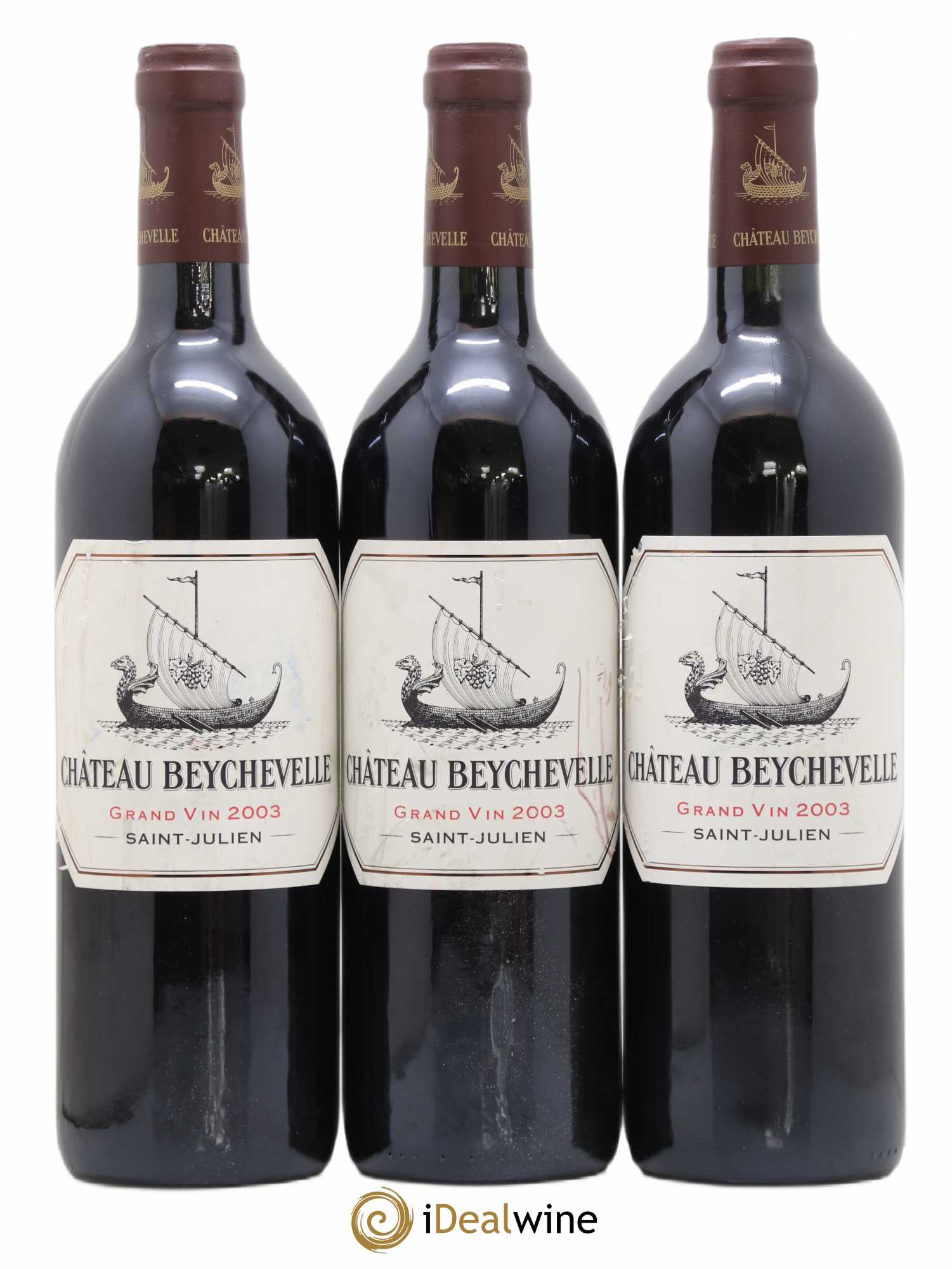 Château Beychevelle 4ème Grand Cru Classé 2003 - Lot de 3 bouteilles - 0
