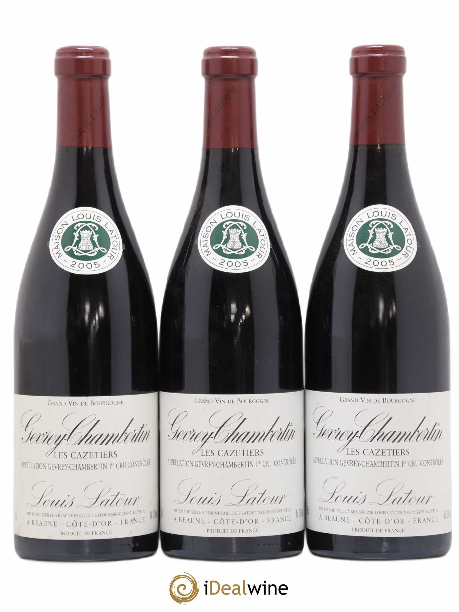 Gevrey-Chambertin 1er Cru Les Cazetiers Louis Latour 2005 - Lotto di 3 bottiglie - 0