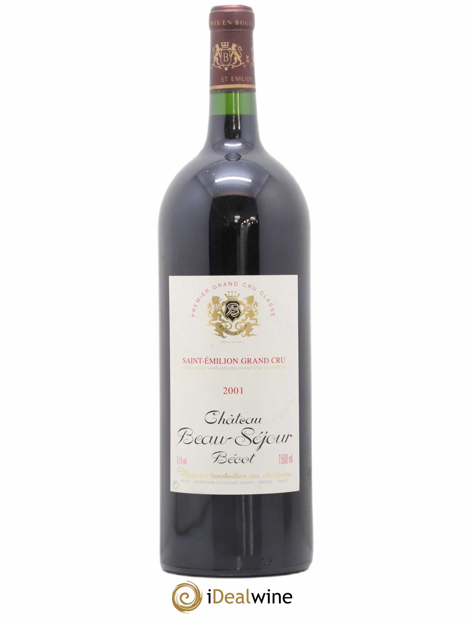 Château Beau-Séjour Bécot 1er Grand Cru Classé B 2001 - Lot de 1 magnum - 0