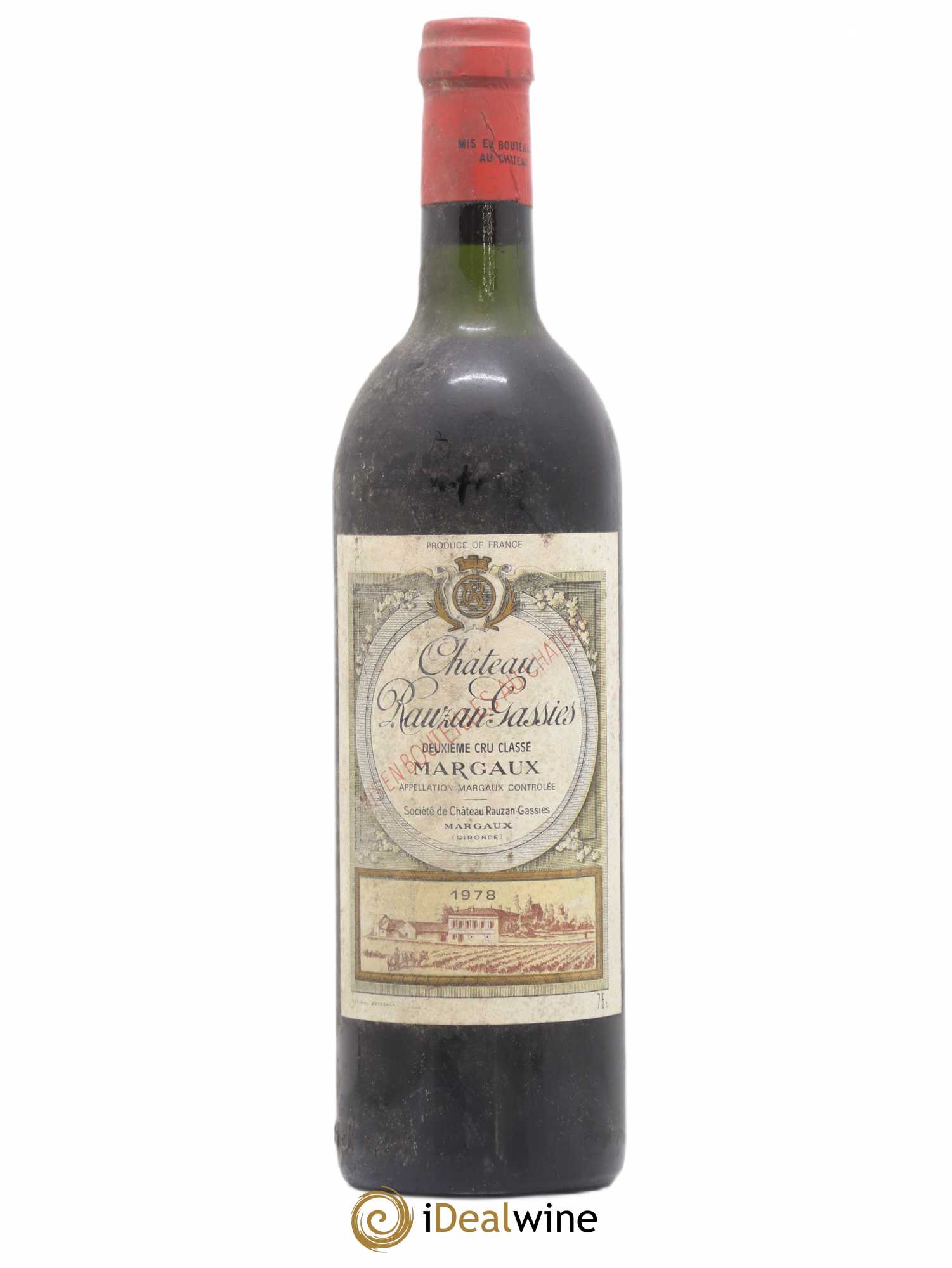 Château Rauzan-Gassies 2ème Grand Cru Classé 1978 - Lot de 1 bouteille - 0