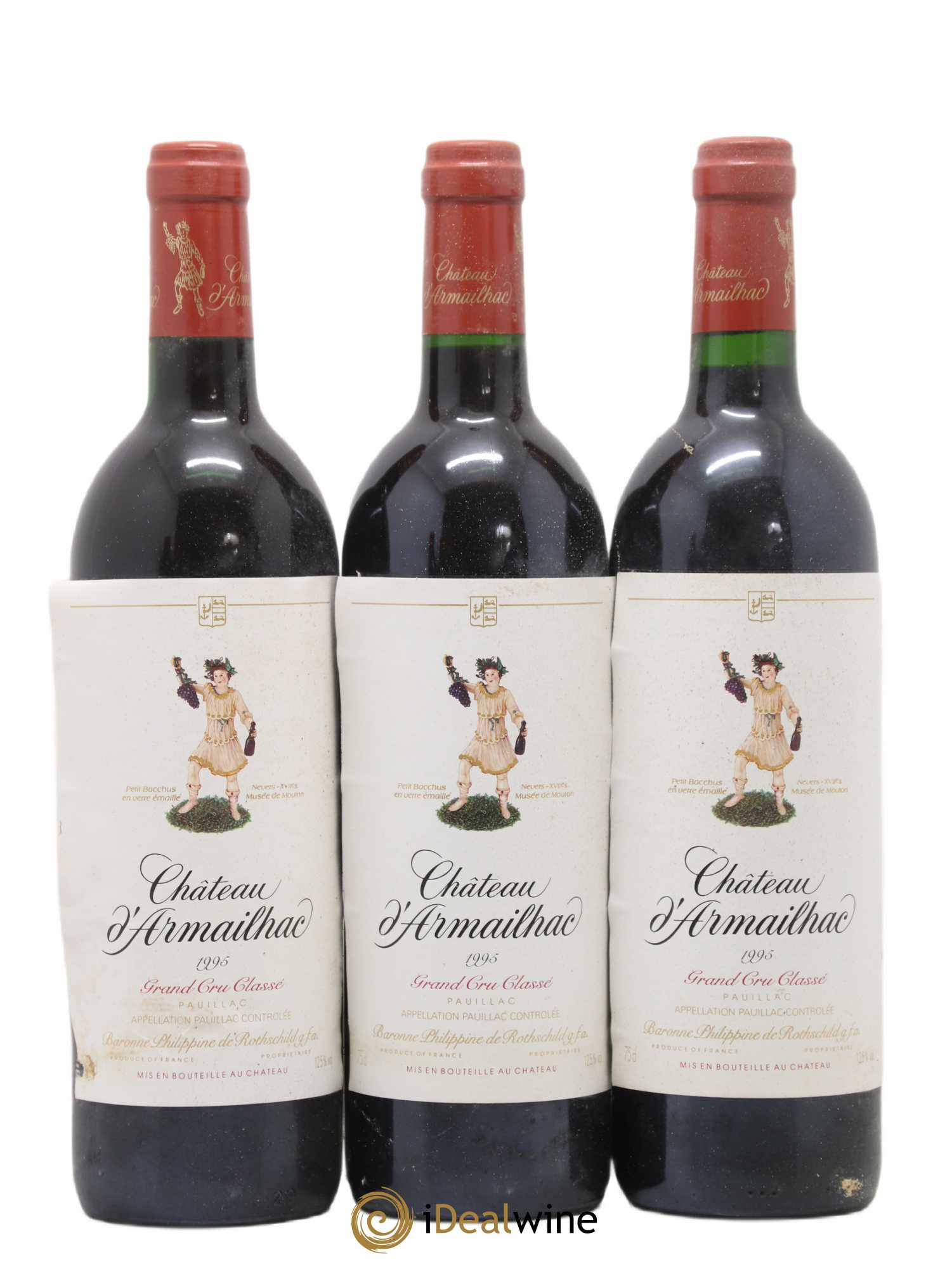 Château d' Armailhac - Mouton Baron(ne) Philippe 5ème Grand Cru Classé 1995 - Lot de 6 bouteilles - 1