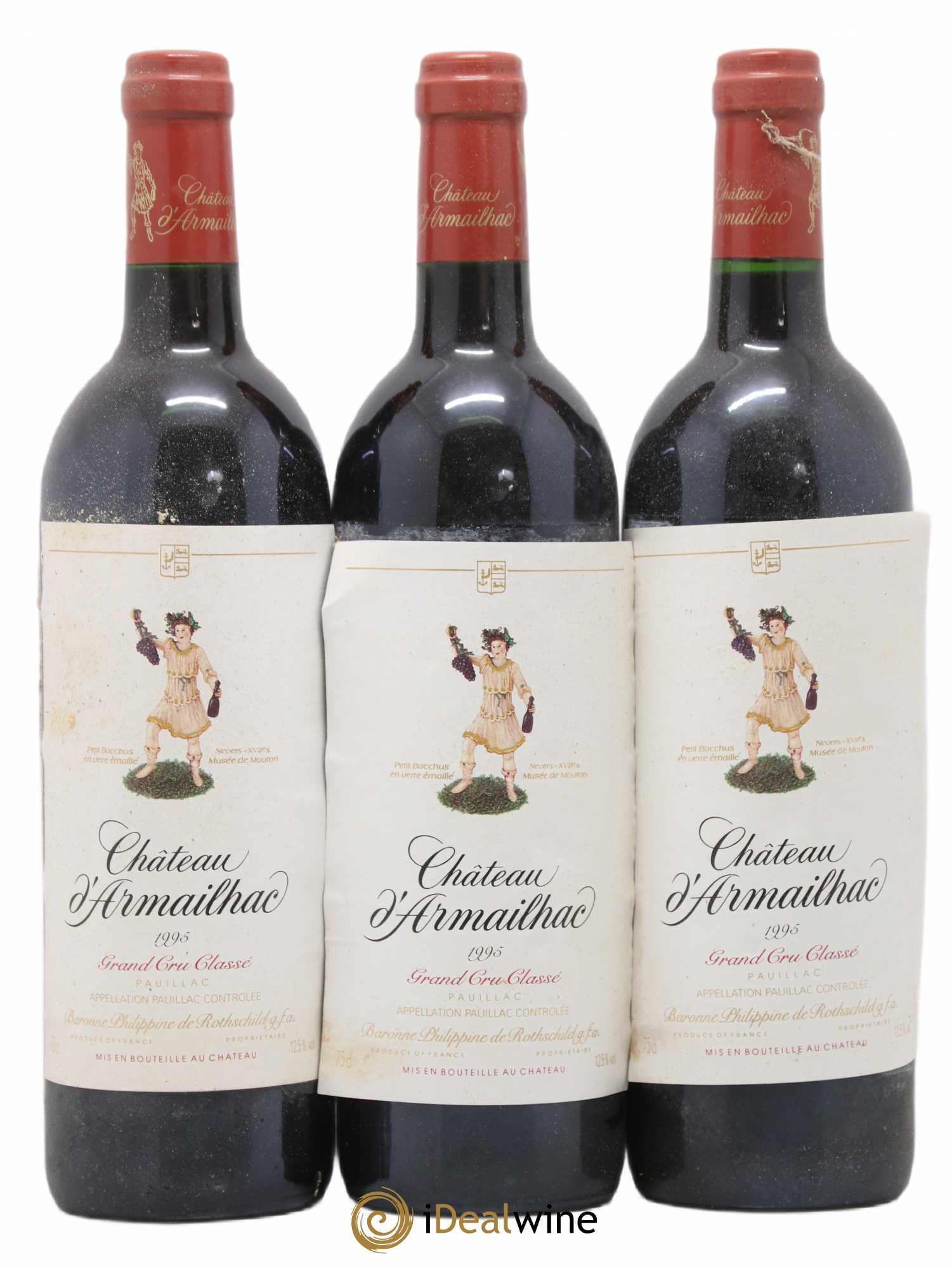 Château d' Armailhac - Mouton Baron(ne) Philippe 5ème Grand Cru Classé 1995 - Lot de 6 bouteilles - 2
