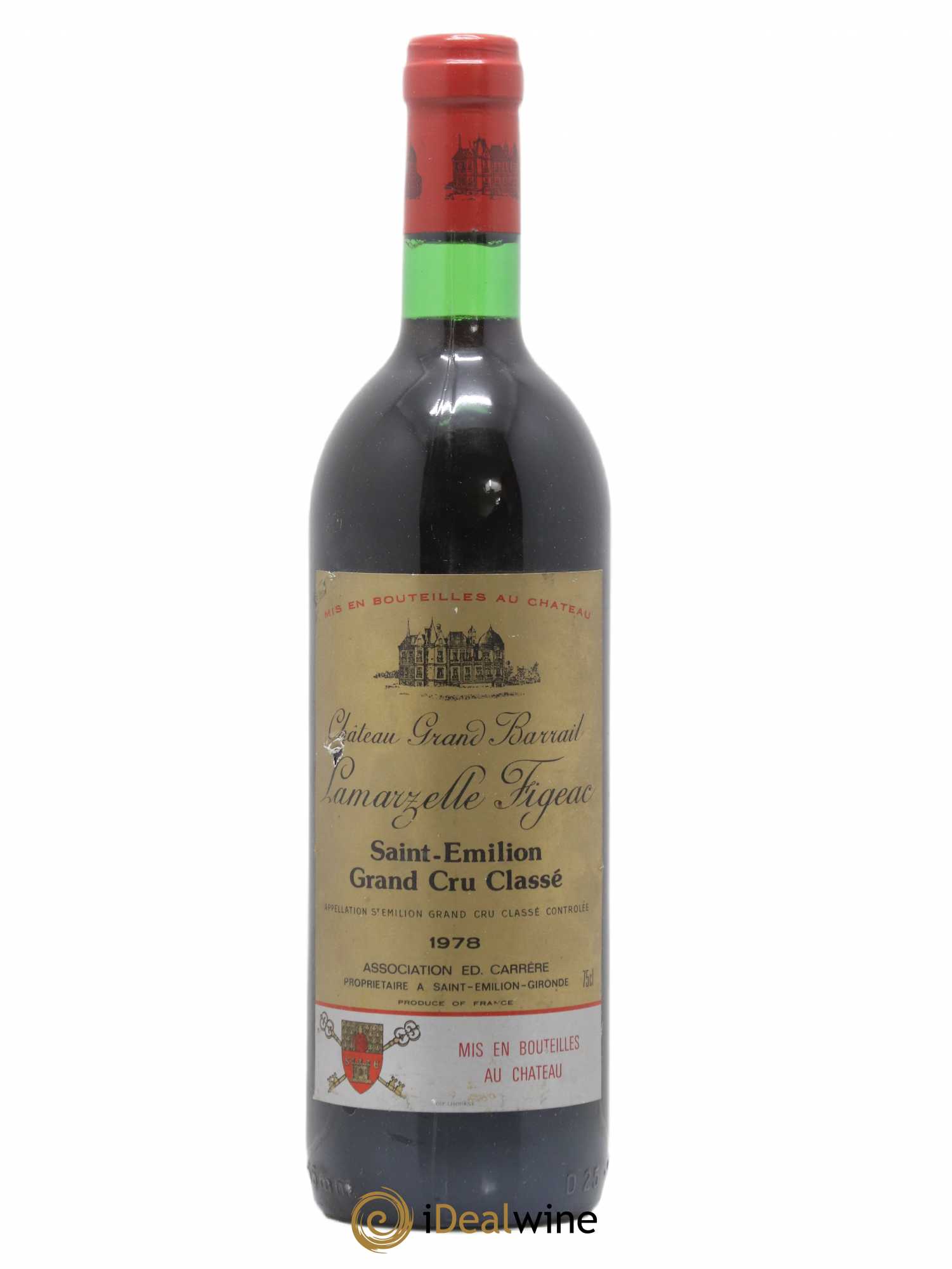 Château Grand Barrail Lamarzelle Figeac Grand Cru Classé 1978 - Lot de 1 bouteille - 0