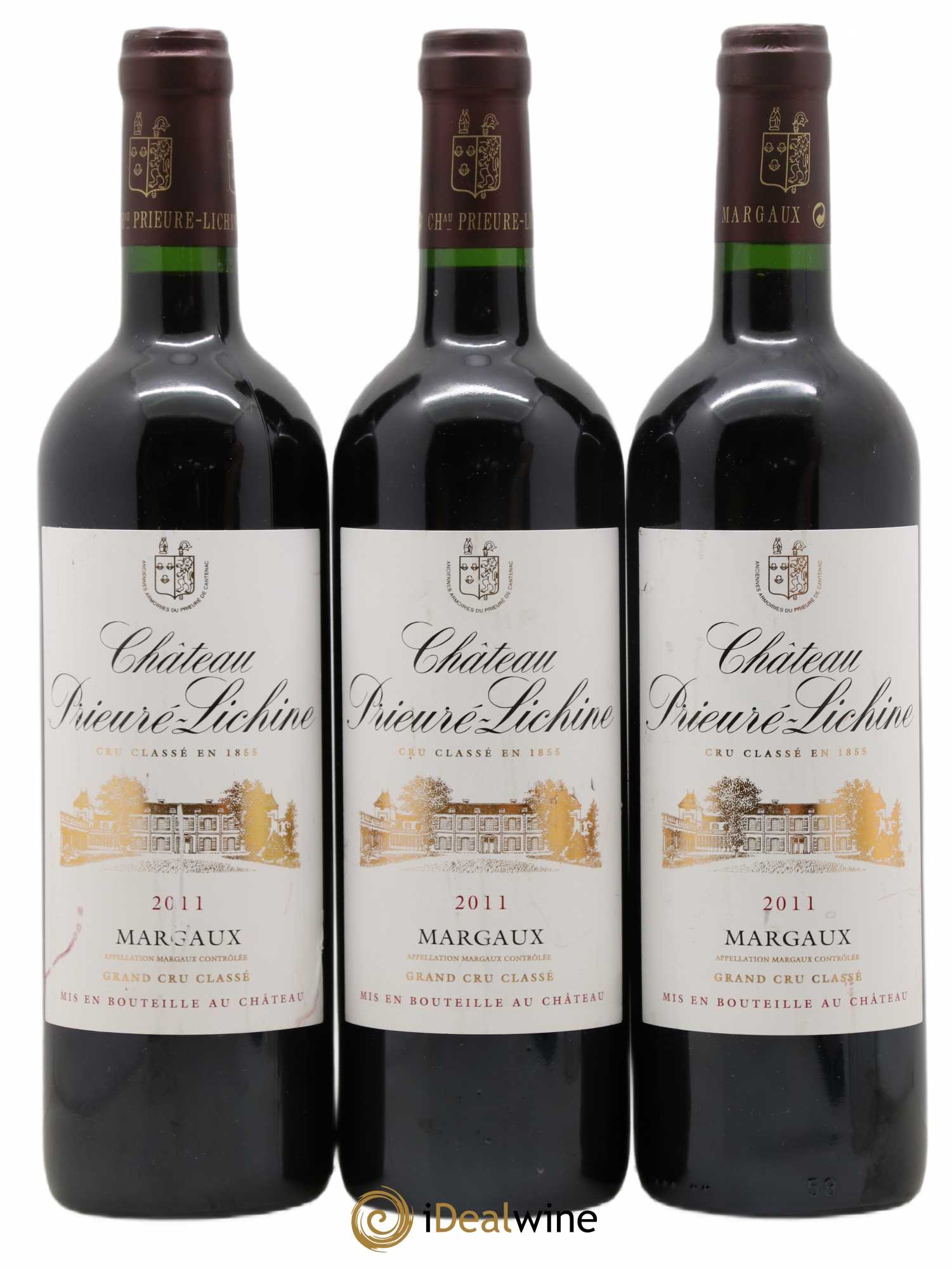 Château Prieuré Lichine 4ème Grand Cru Classé 2011 - Lot de 3 bouteilles - 0