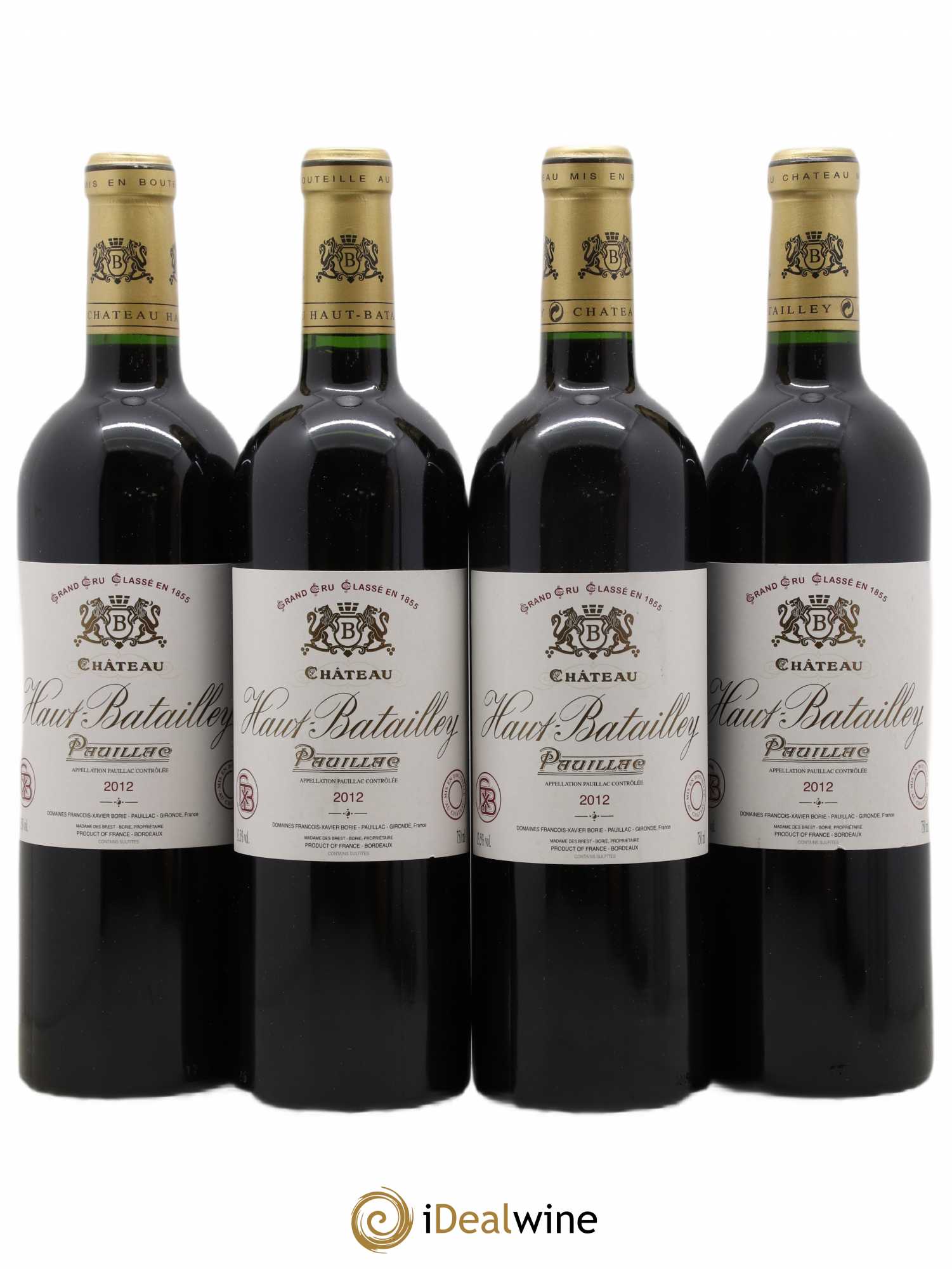 Château Haut Batailley 5ème Grand Cru Classé 2012 - Lot de 4 bouteilles - 0