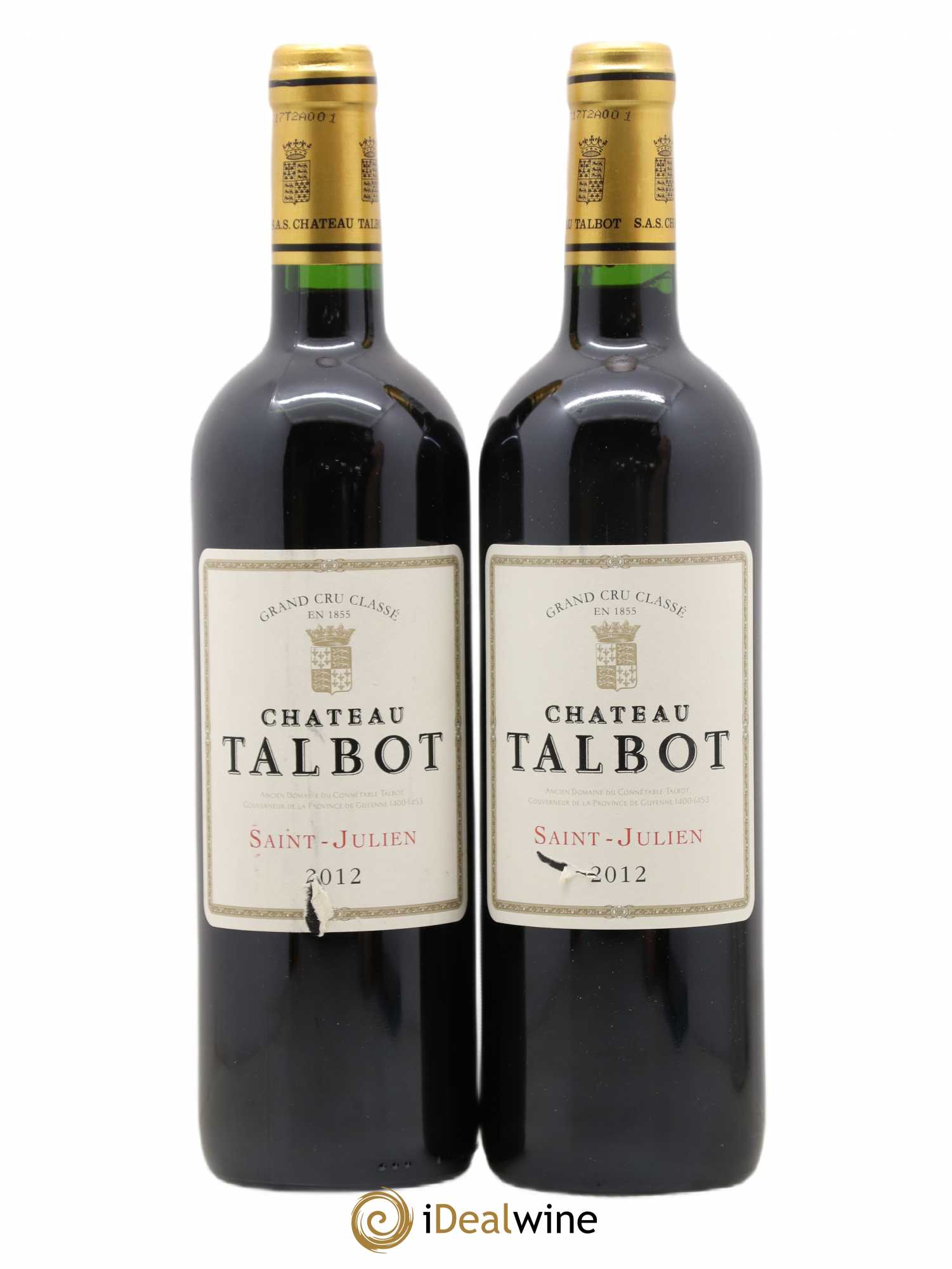 Château Talbot 4ème Grand Cru Classé 2012 - Lot de 2 bouteilles - 0