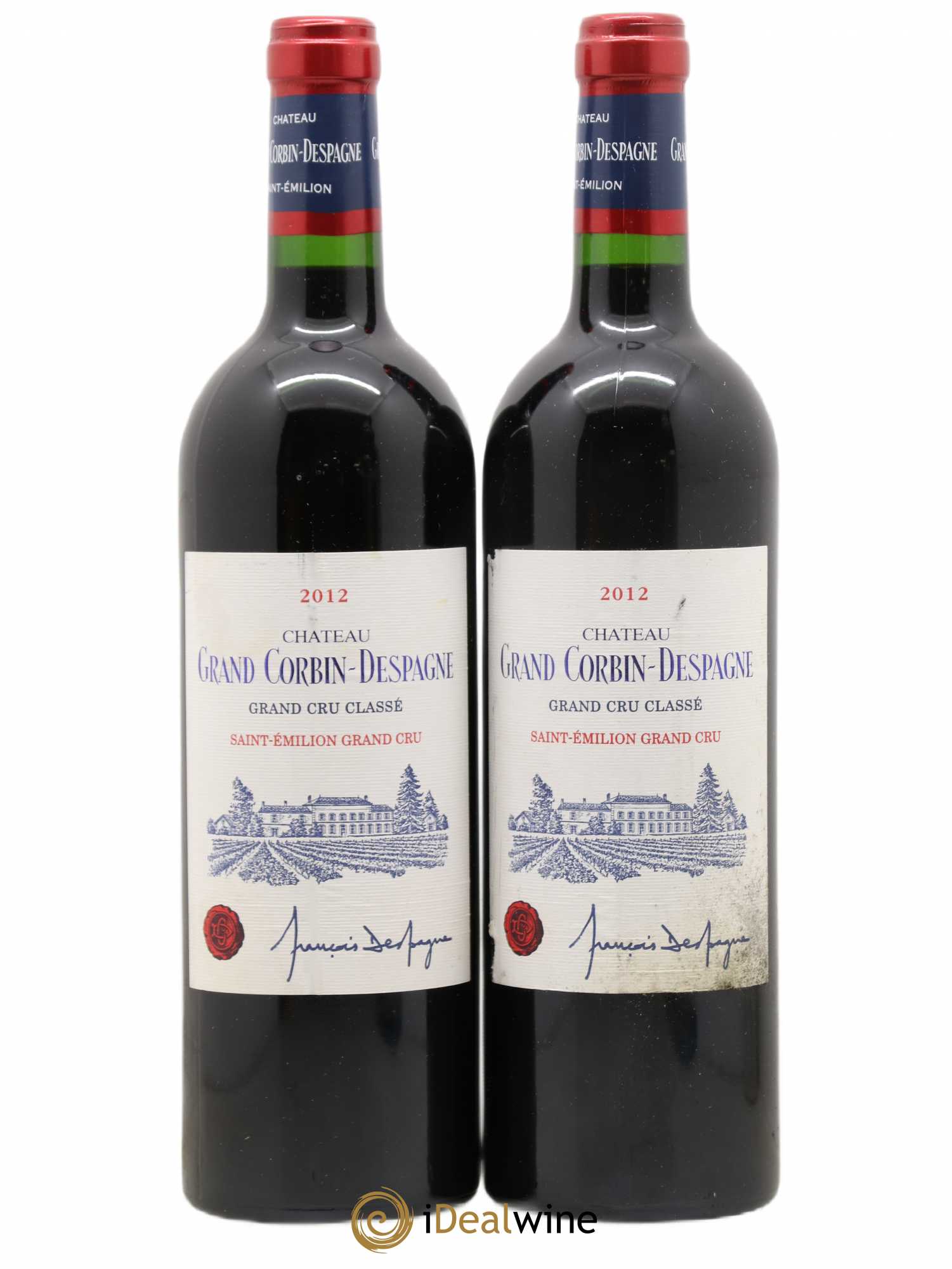 Château Grand Corbin Despagne Grand Cru Classé 2012 - Lot de 2 bouteilles - 0