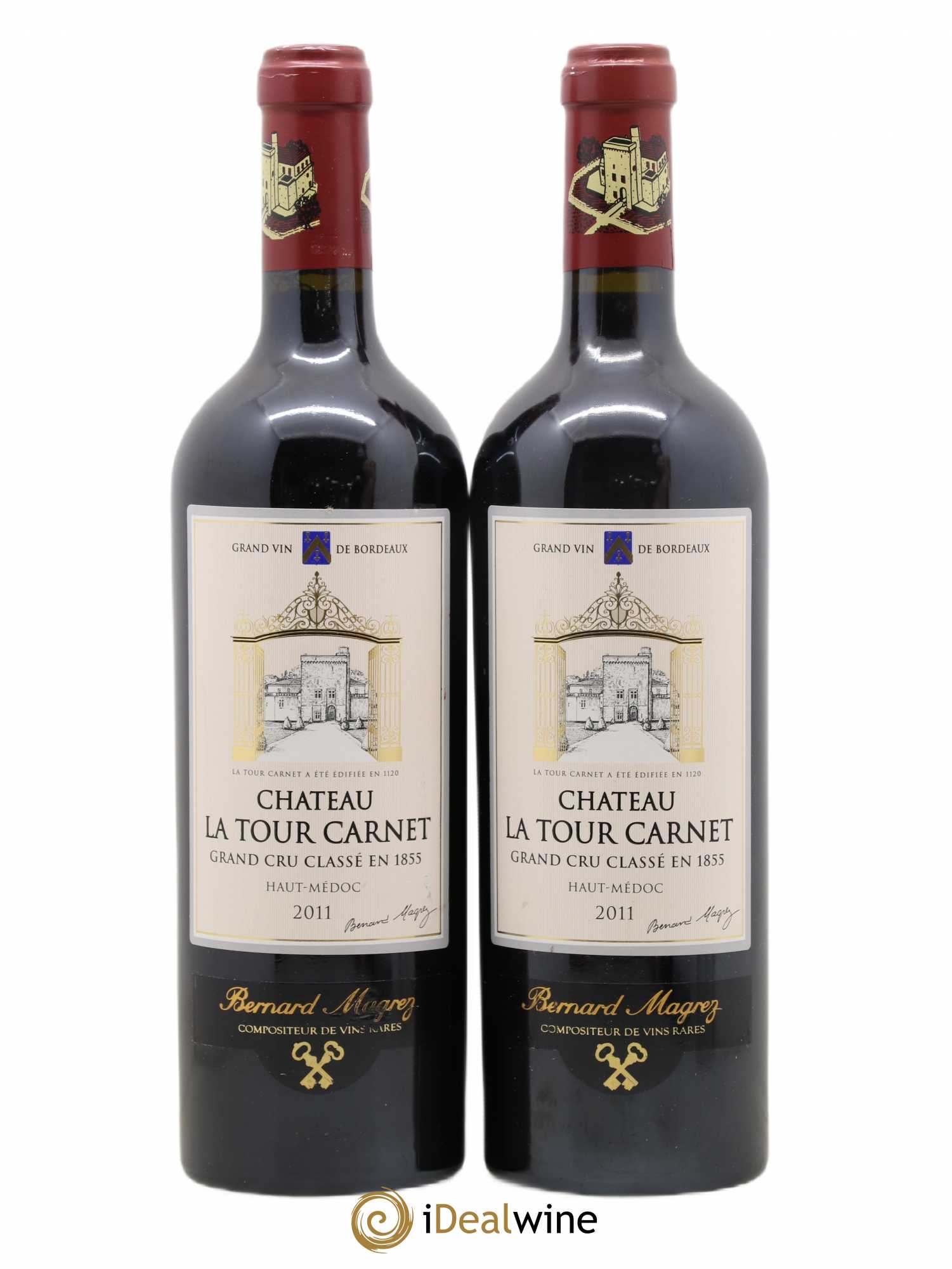 Château la Tour Carnet 4ème Grand Cru Classé 2011 - Lot de 2 bouteilles - 0