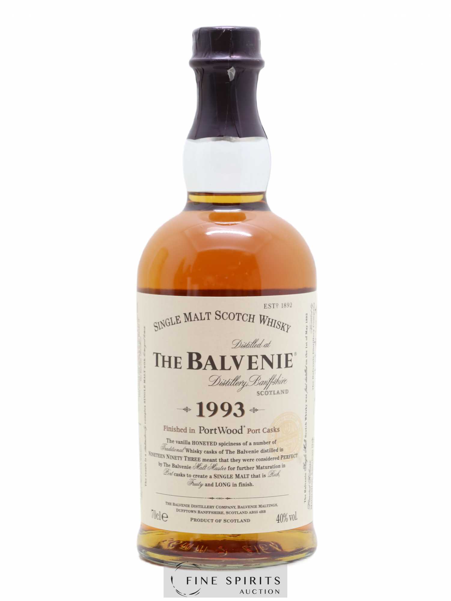 Balvenie (The) 1993 Of. Port Wood Finished Limited Release - Lot de 1 bouteille - 1