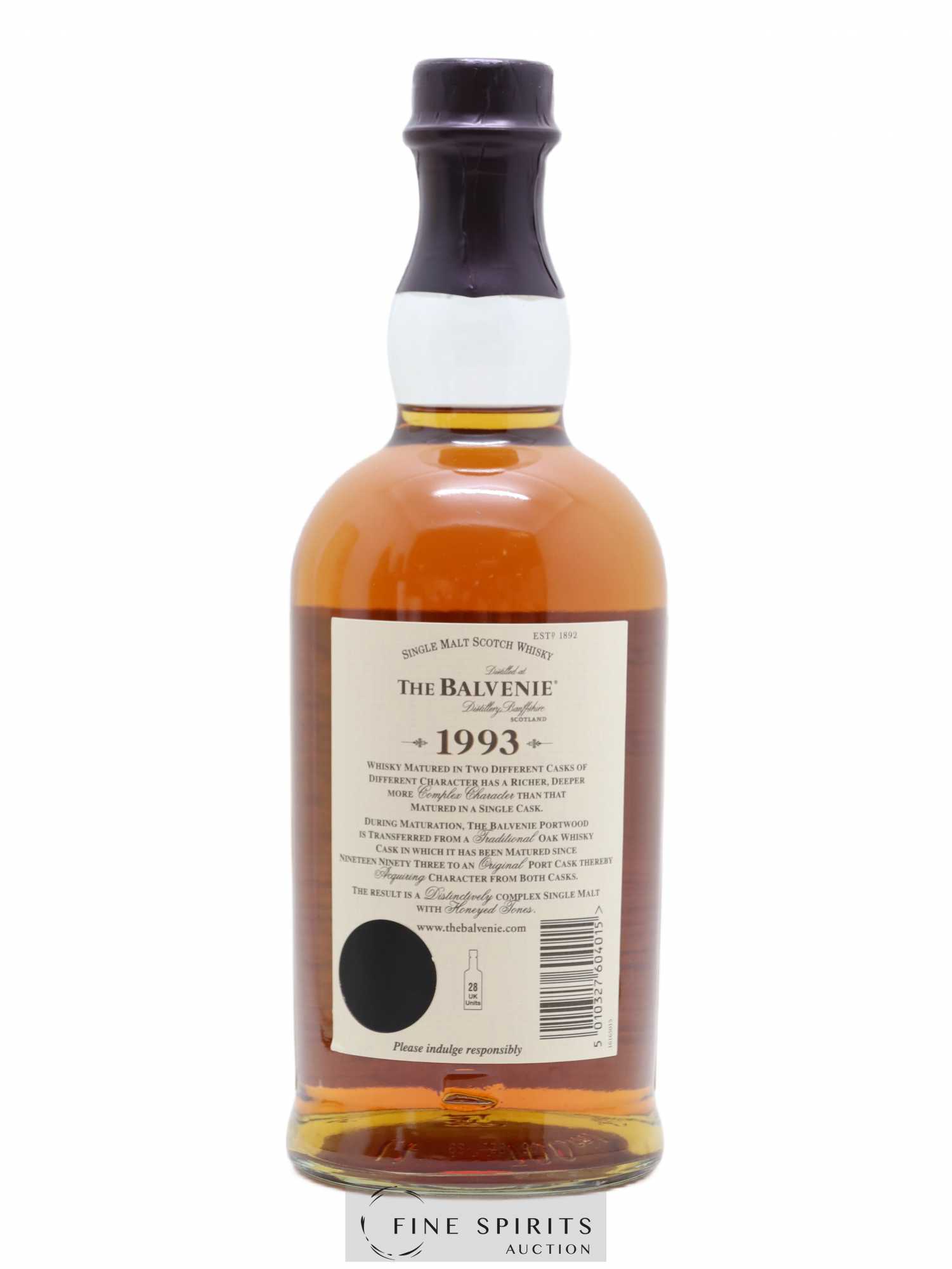 Balvenie (The) 1993 Of. Port Wood Finished Limited Release - Lot de 1 bouteille - 2