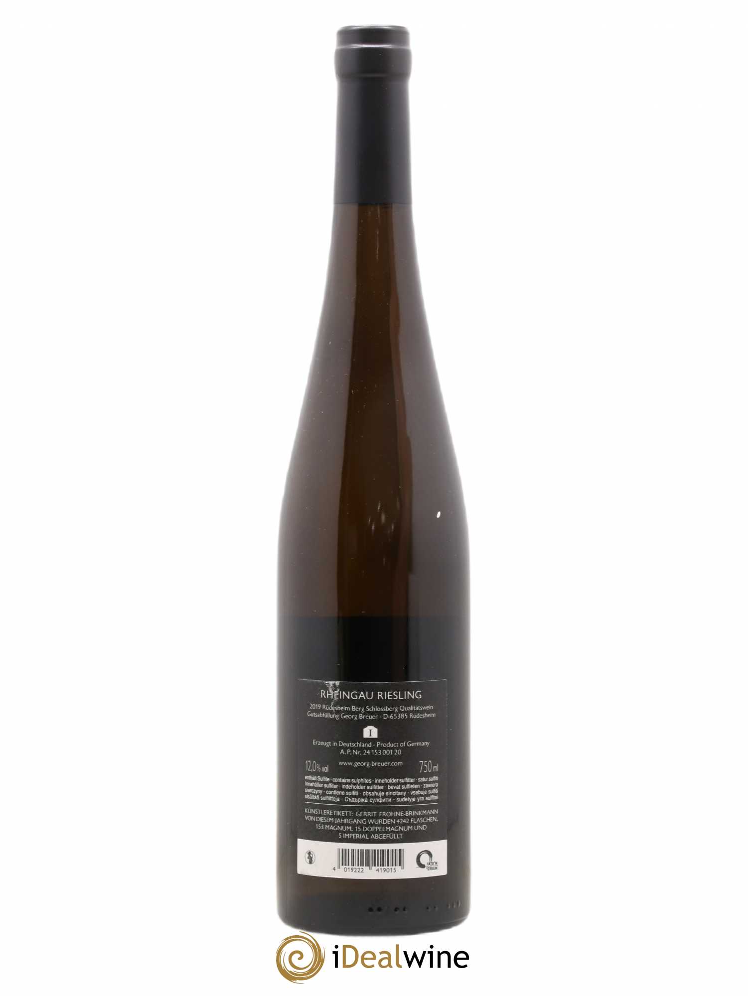 Riesling Rüdesheim Berg Schlossberg Georg Breuer 2019 - Lot de 1 bouteille - 1