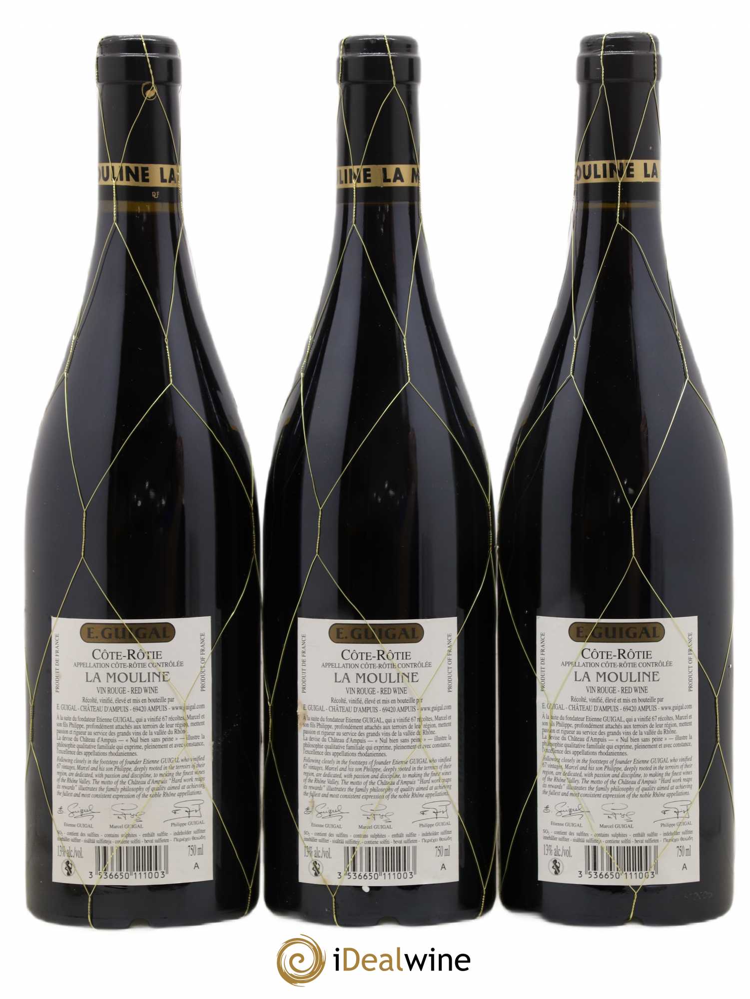 Côte-Rôtie La Mouline Guigal 2008 - Lot de 3 bouteilles - 1