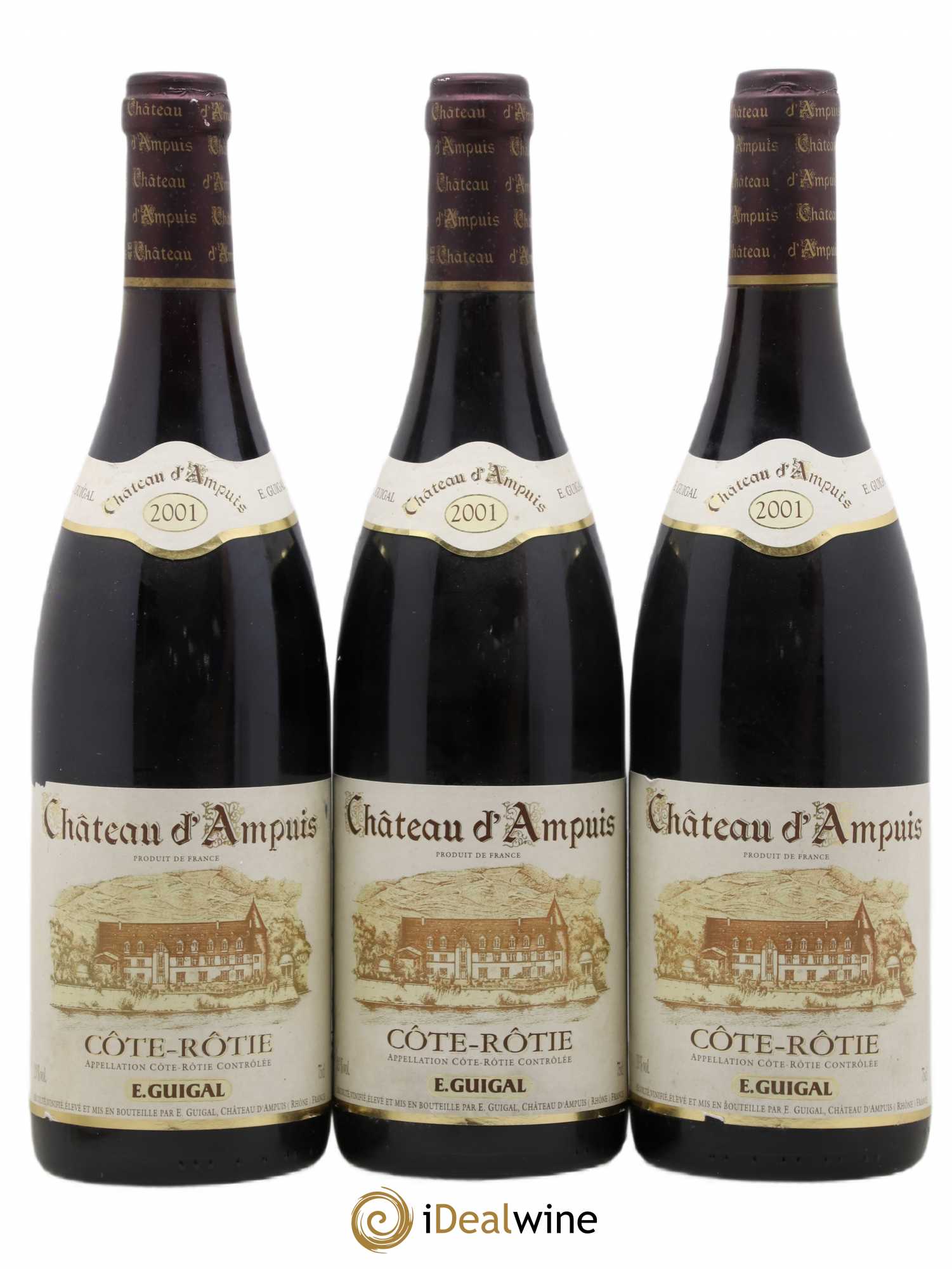 Côte-Rôtie Château d'Ampuis Guigal 2001 - Lot de 3 bouteilles - 0