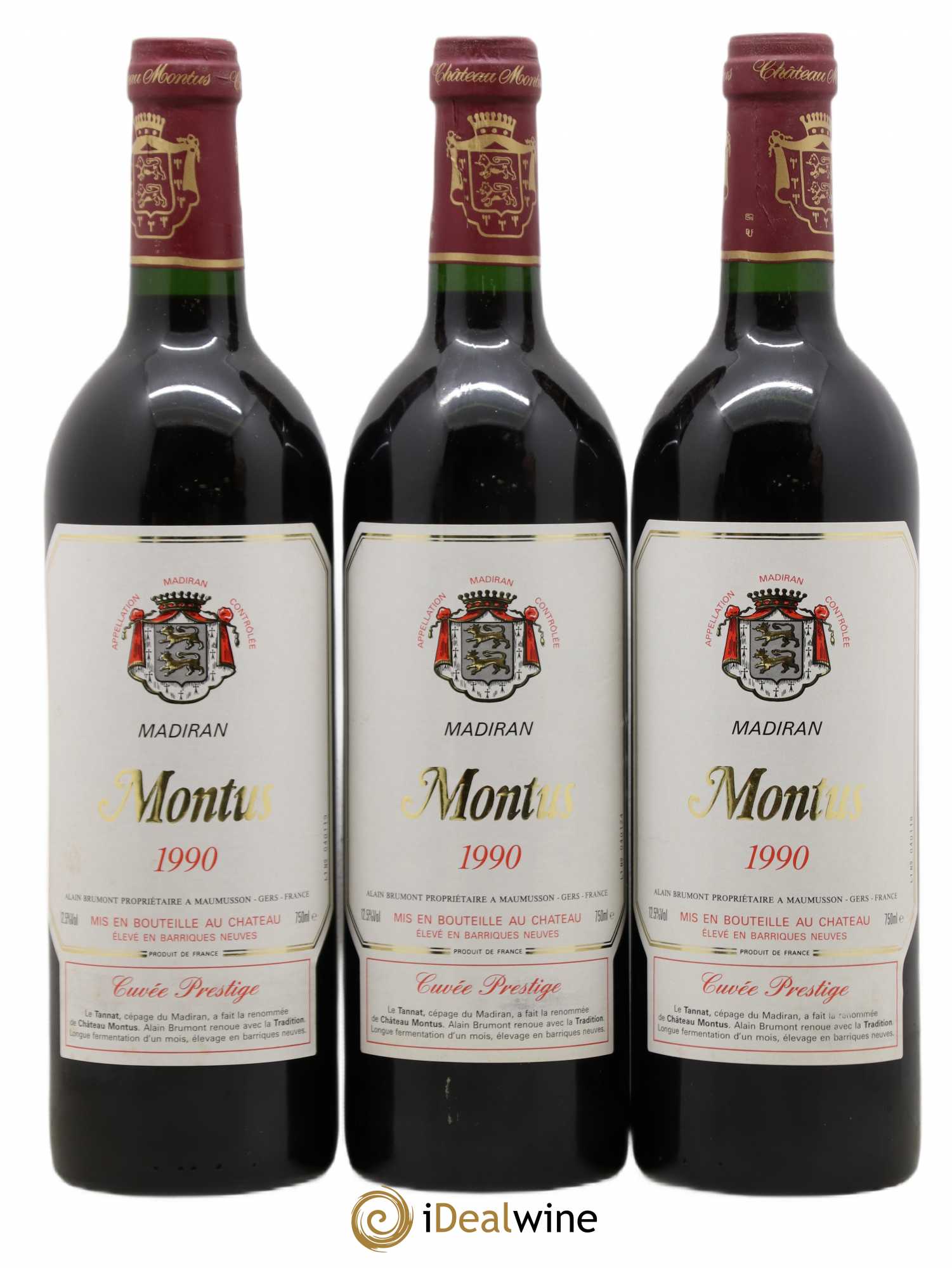 Madiran Château Montus-Prestige Alain Brumont 1990 - Lot de 12 bouteilles - 1