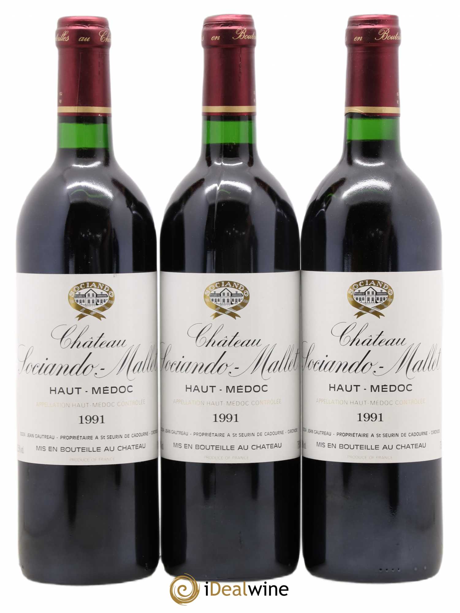Château Sociando Mallet 1991 - Lot de 12 bouteilles - 3