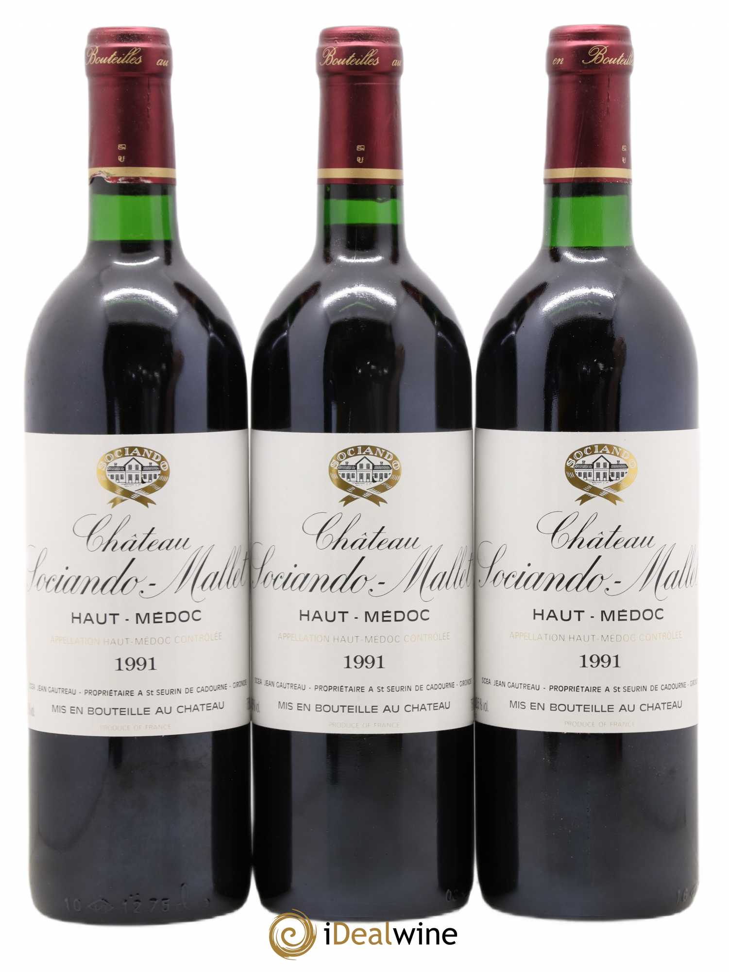 Château Sociando Mallet 1991 - Lot de 12 bouteilles - 4