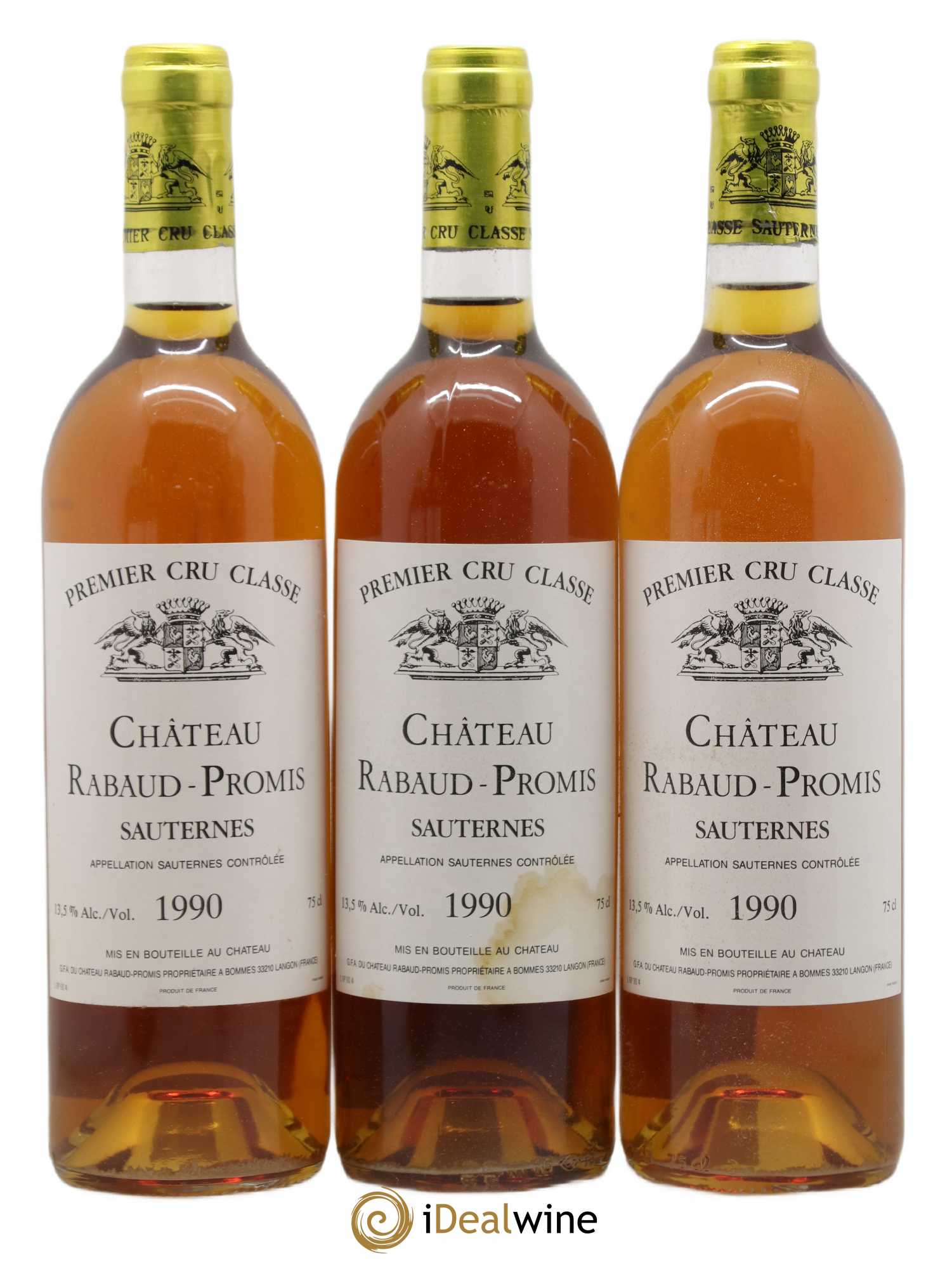Château Rabaud Promis 1er Grand Cru Classé 1990 - Lotto di 12 bottiglie - 1