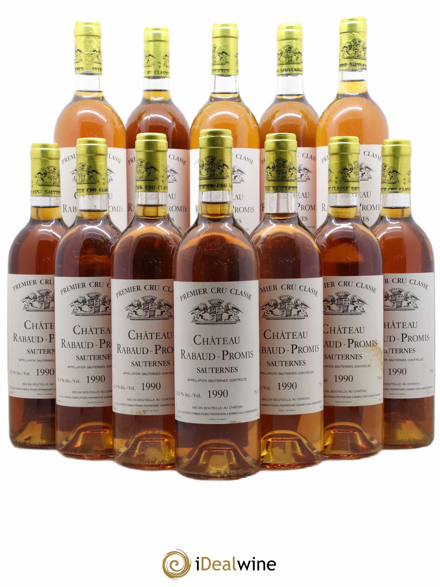 Château Rabaud Promis 1er Grand Cru Classé 1990 - Lotto di 12 bottiglie - 0