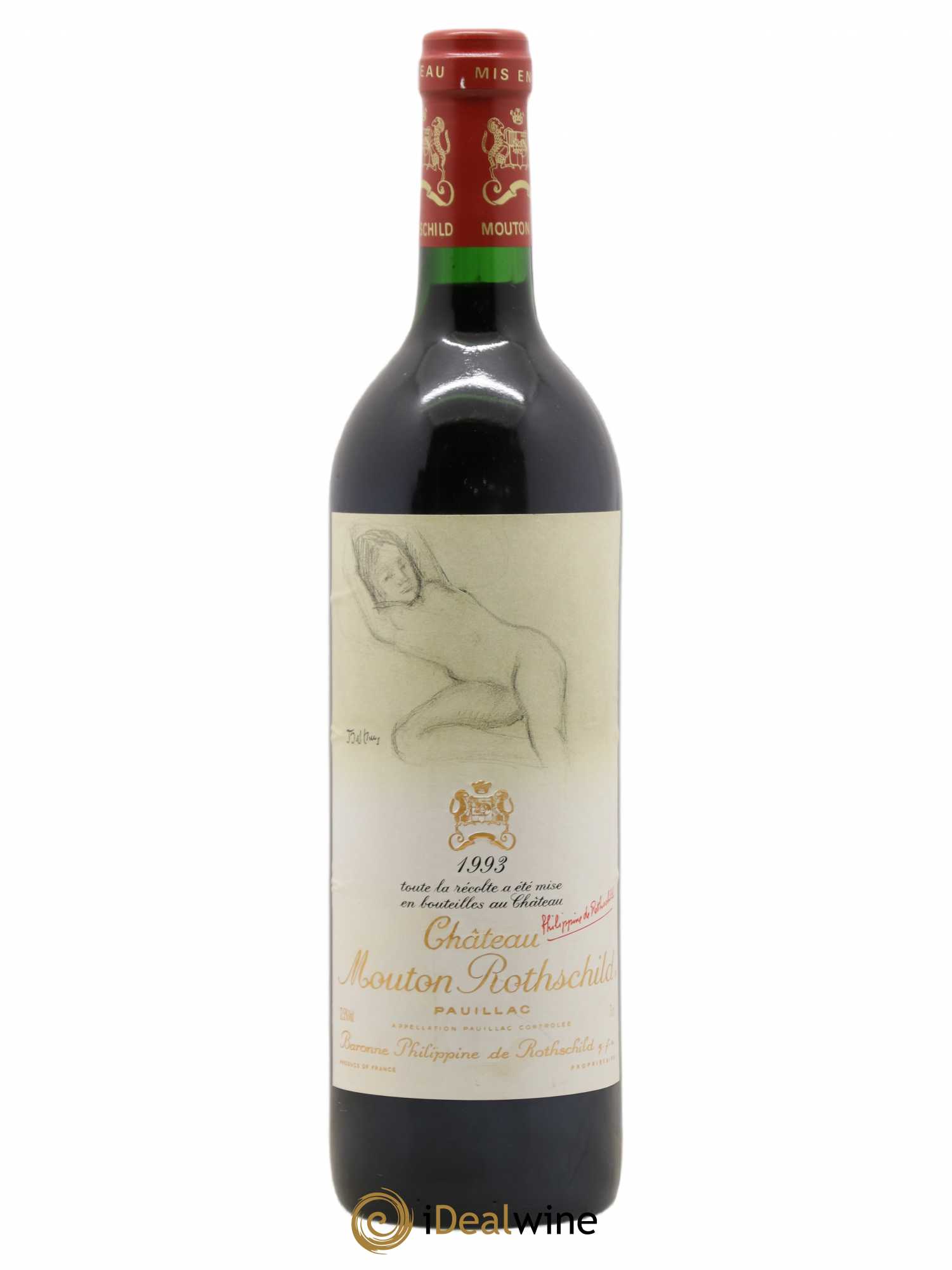 Château Mouton Rothschild 1er Grand Cru Classé 1993 - Lot de 1 bouteille - 0