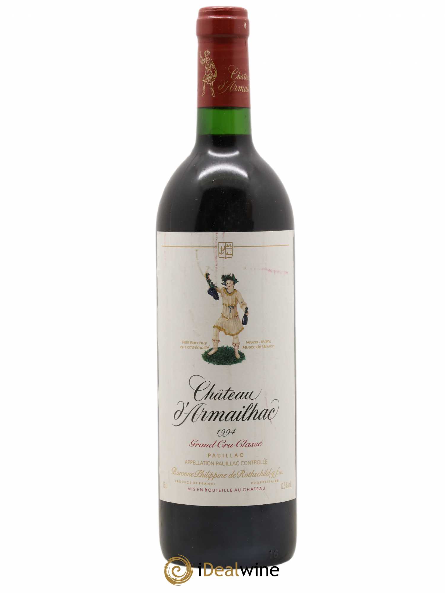 Château d' Armailhac - Mouton Baron(ne) Philippe 5ème Grand Cru Classé 1994 - Lot de 1 bouteille - 0