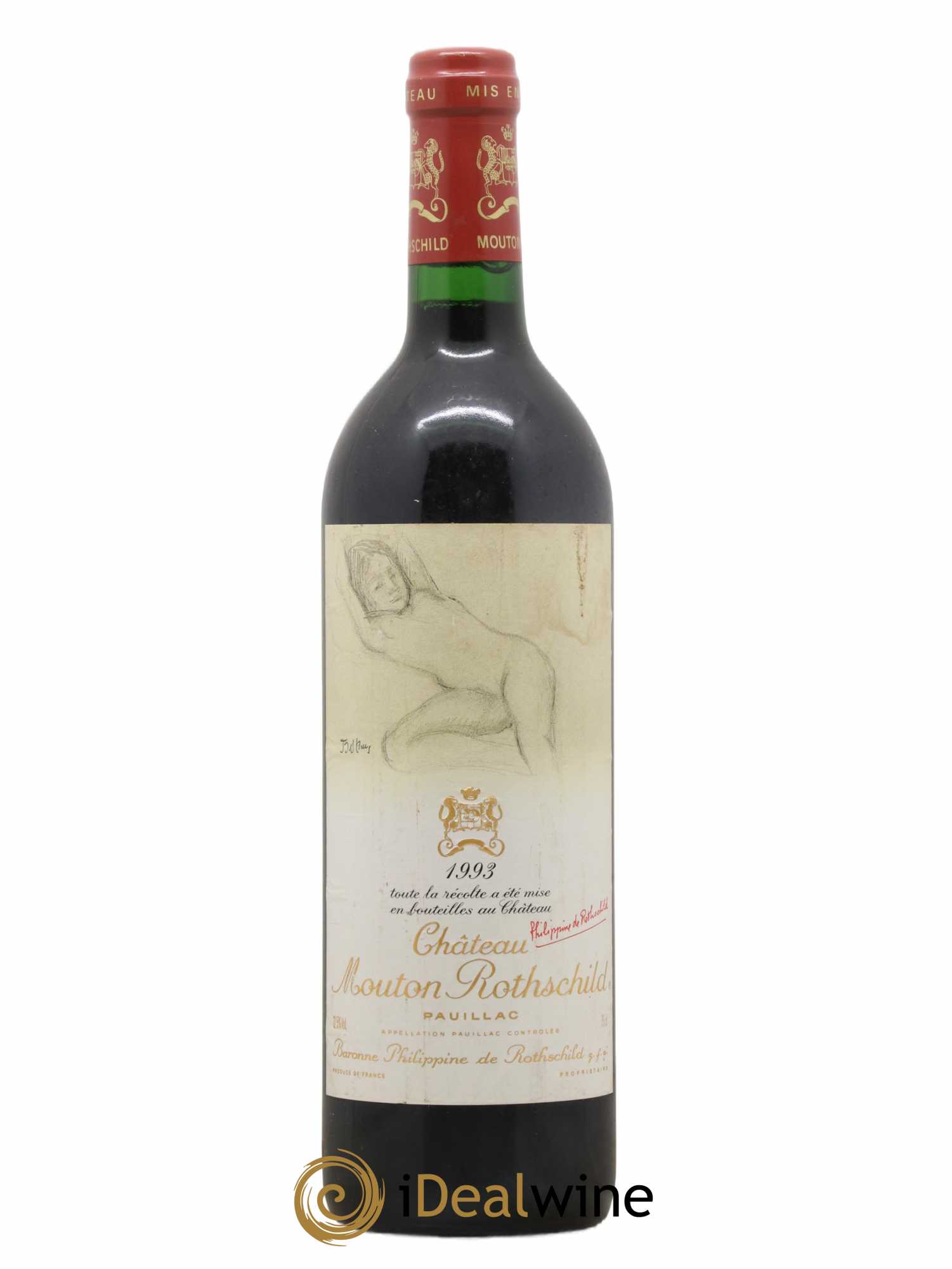 Château Mouton Rothschild 1er Grand Cru Classé 1993 - Lot de 1 bouteille - 0