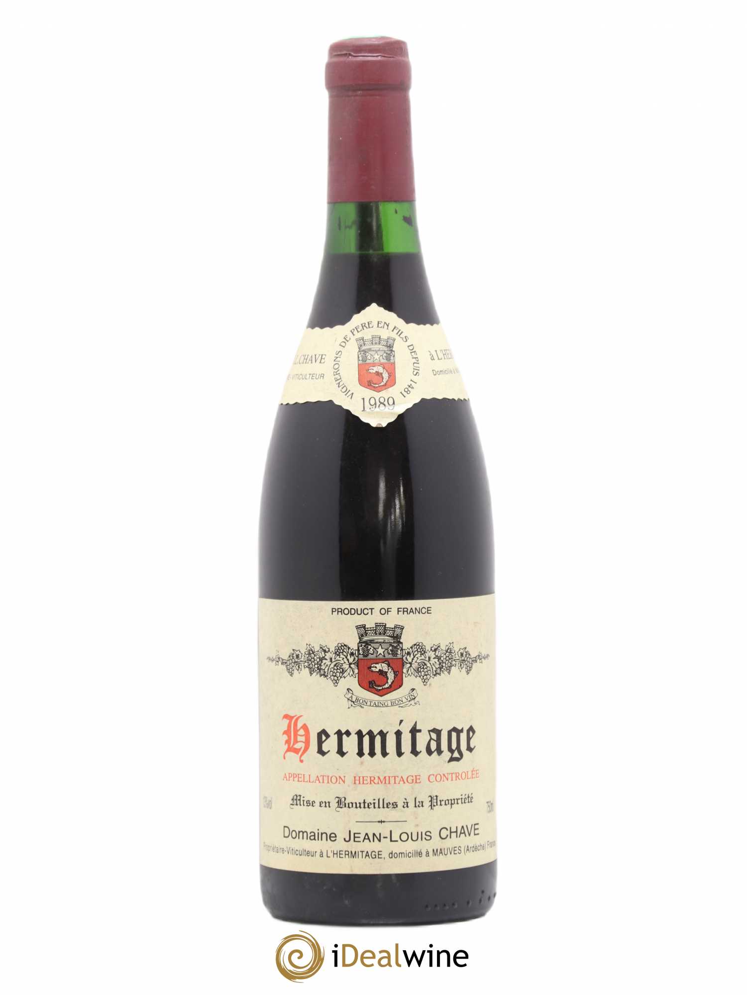 Hermitage Jean-Louis Chave 1989 - Lot de 1 bouteille - 0