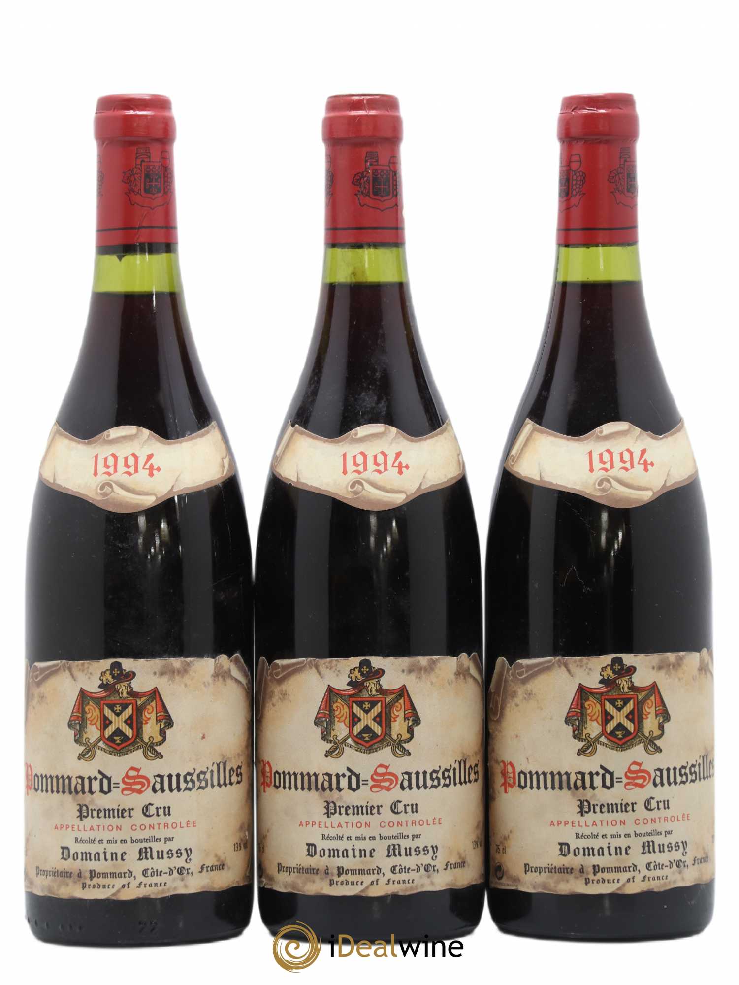 Pommard 1er Cru Saussilles Domaine Mussy 1994 - Posten von 3 Flaschen - 0