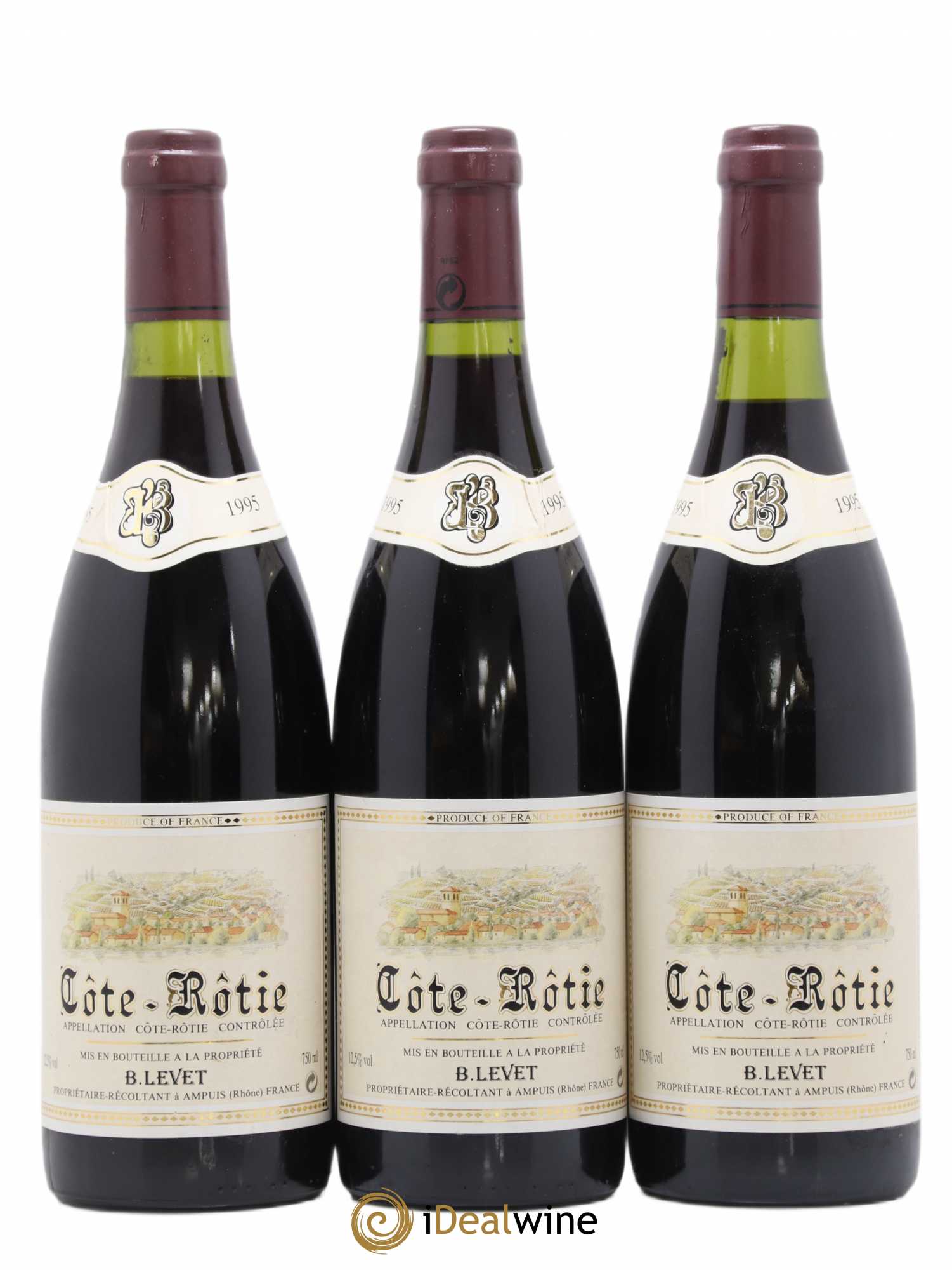 Côte-Rôtie Domaine Levet 1995 - Posten von 3 Flaschen - 0