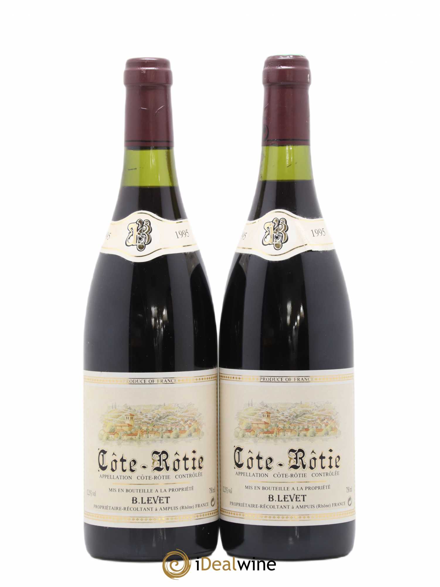 Côte-Rôtie Domaine Levet 1995 - Posten von 2 Flaschen - 0