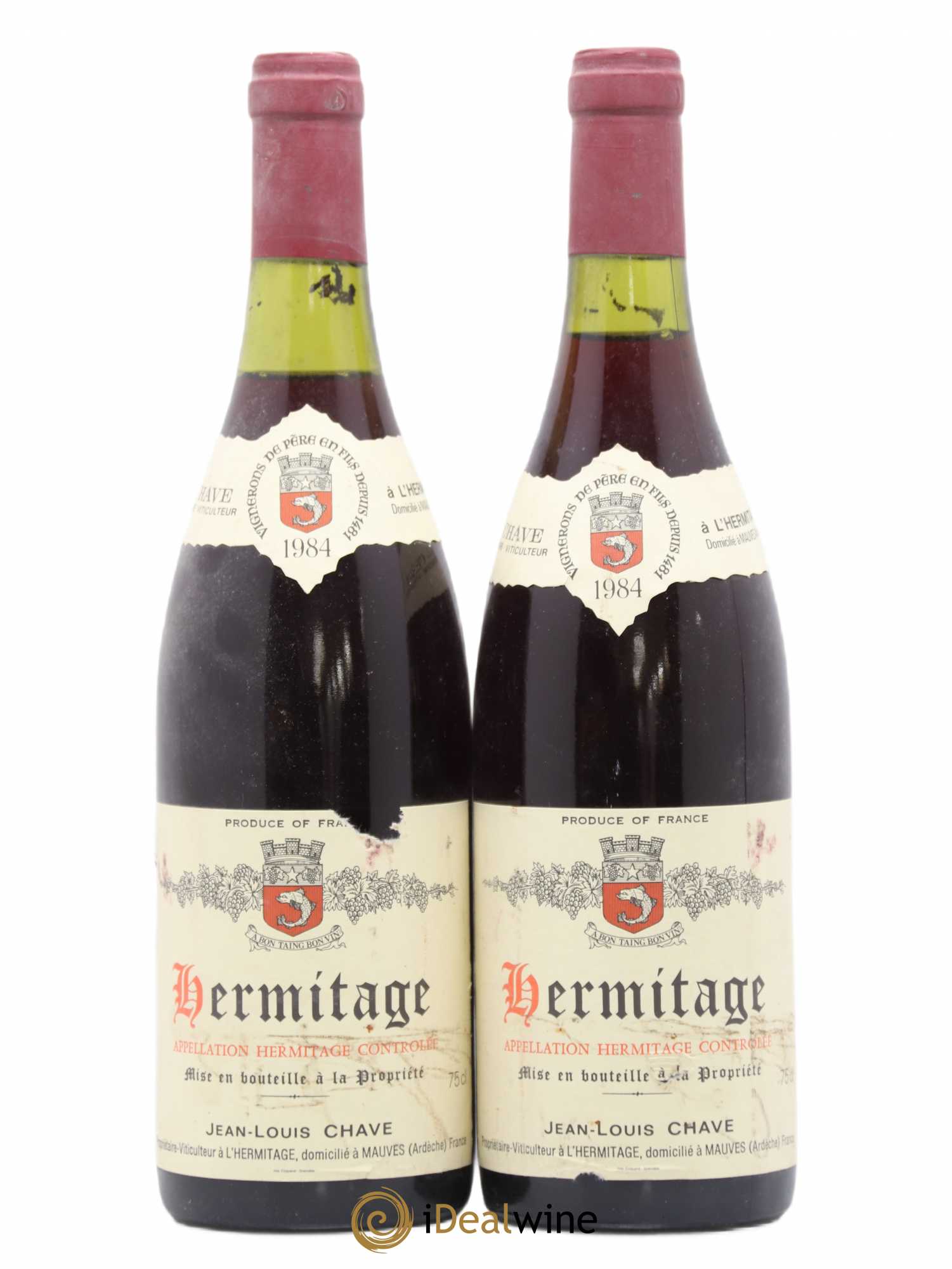 Hermitage Jean-Louis Chave 1984 - Lot de 2 bouteilles - 0