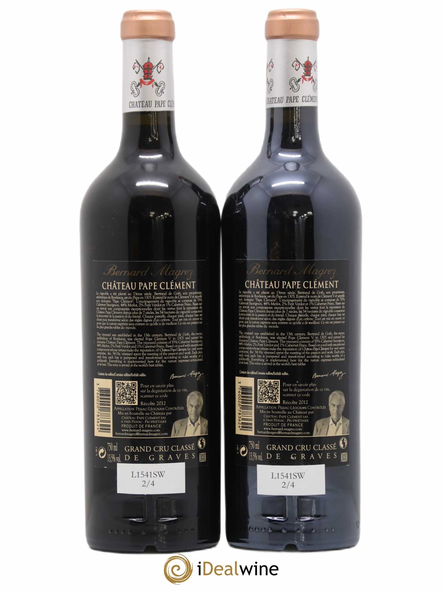 Château Pape Clément Cru Classé de Graves 2012 - Lot de 2 bouteilles - 1