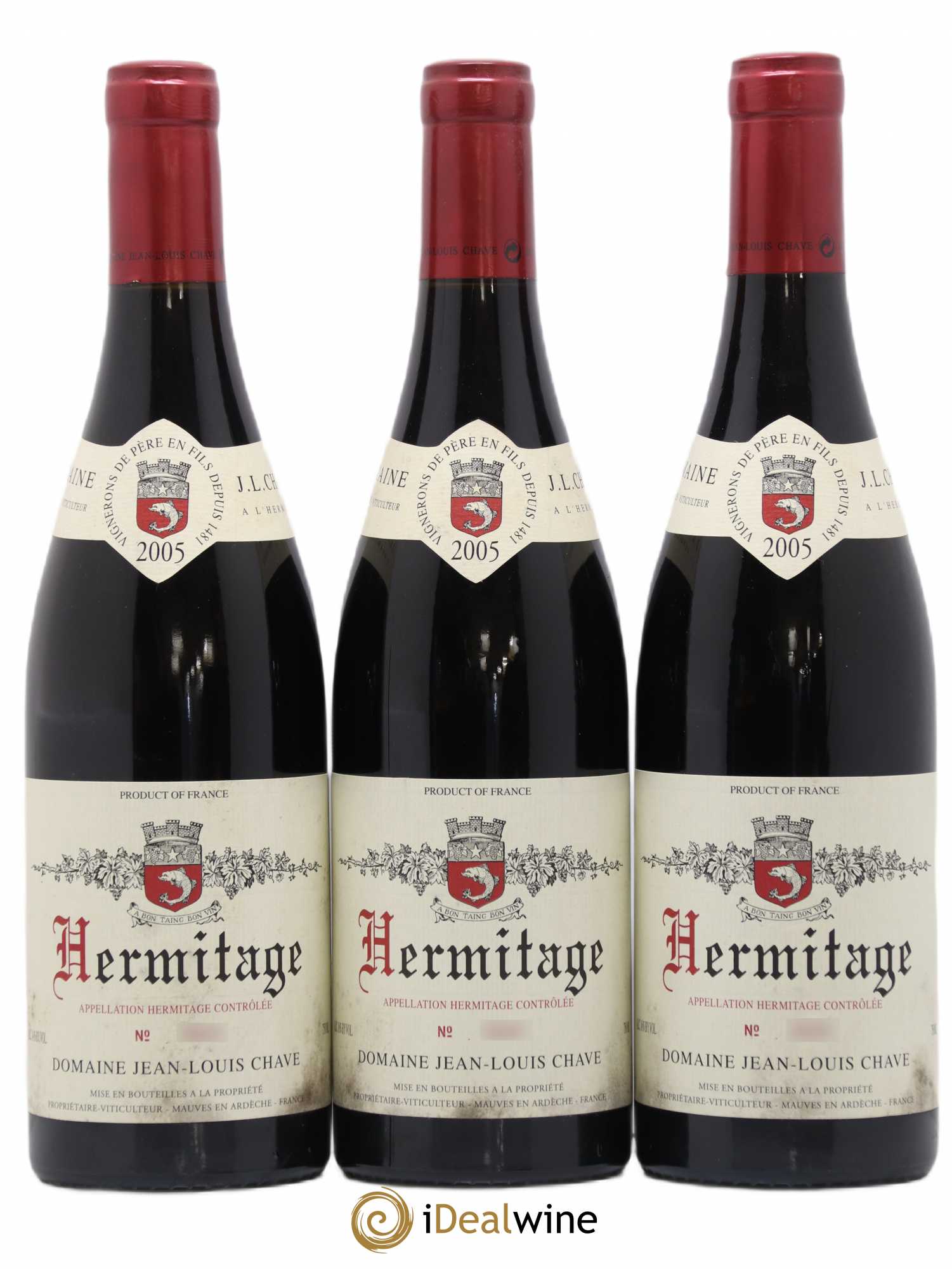 Hermitage Jean-Louis Chave 2005 - Lot de 3 bouteilles - 0