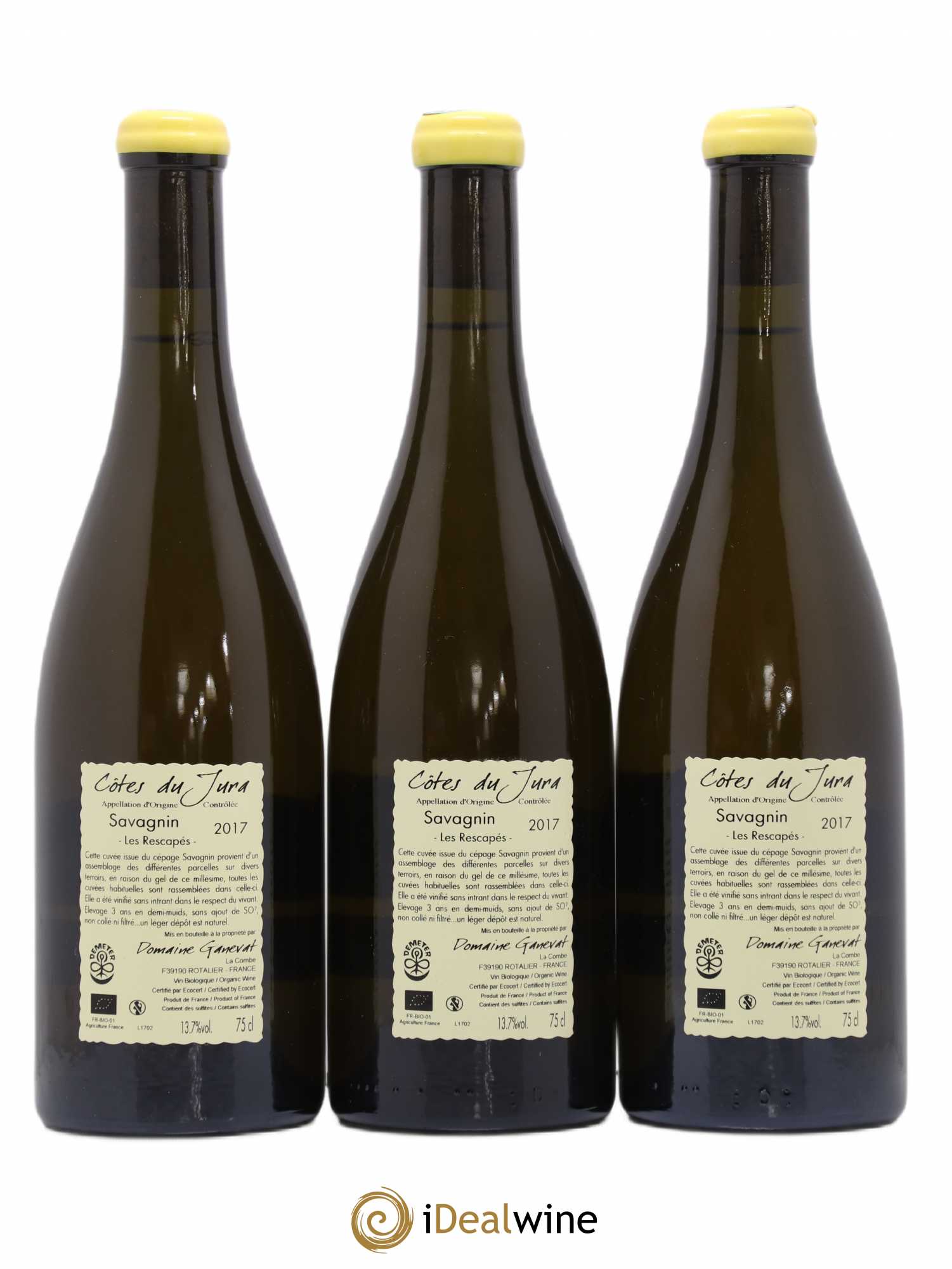 Côtes du Jura Savagnin Les Rescapés Jean-François Ganevat (Domaine) 2017 - Lot de 3 bouteilles - 1