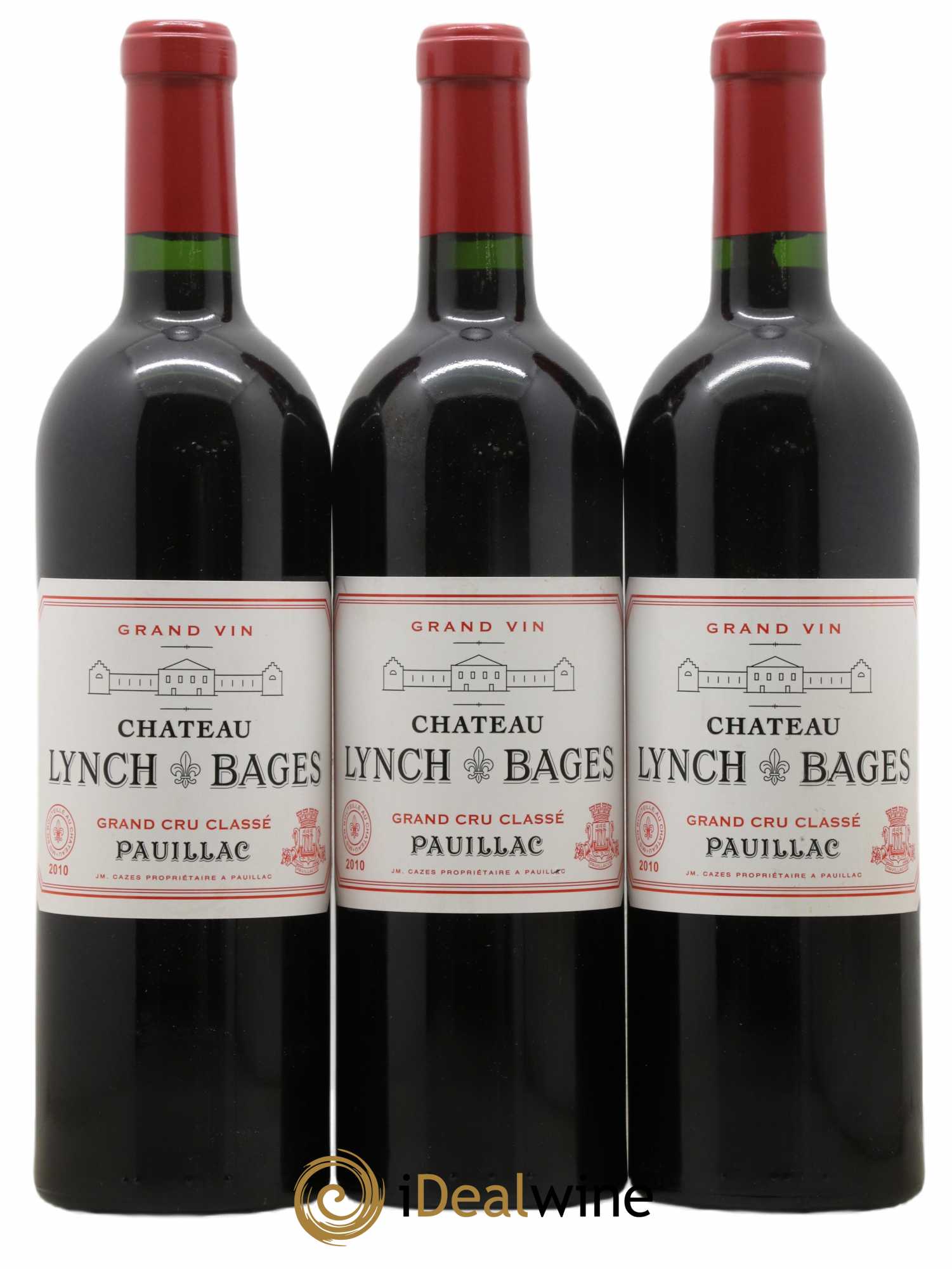 Château Lynch Bages 5ème Grand Cru Classé 2010 - Lot de 3 bouteilles - 0