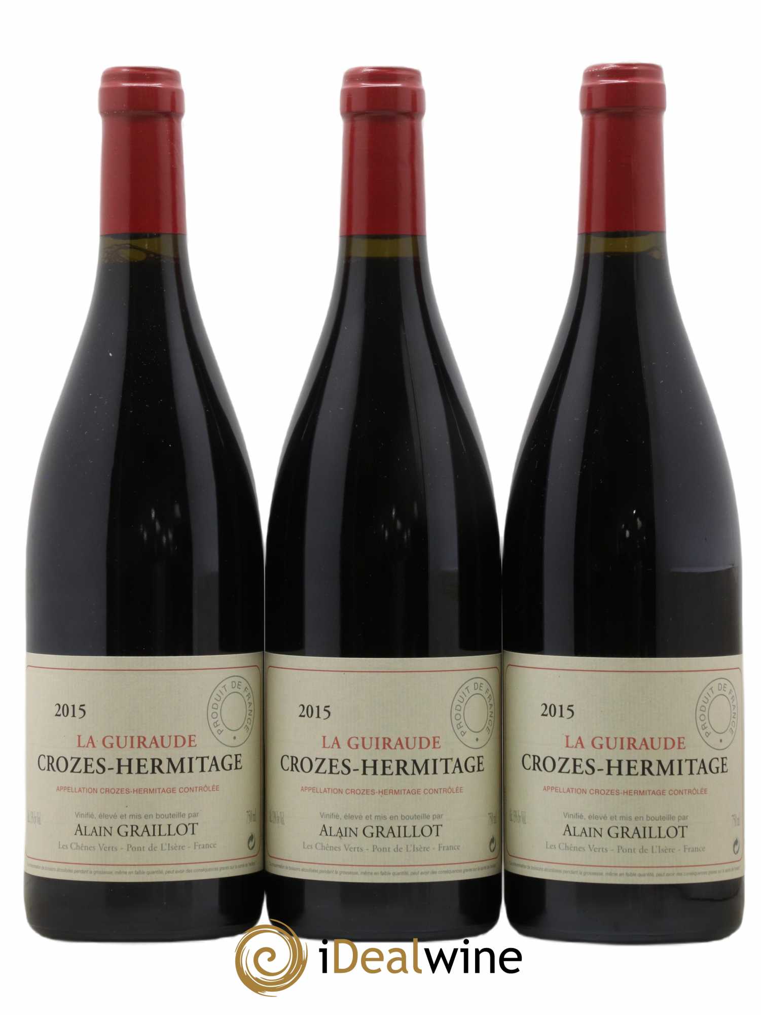 Crozes-Hermitage La Guiraude Domaine Graillot 2015 - Lot de 3 bouteilles - 0