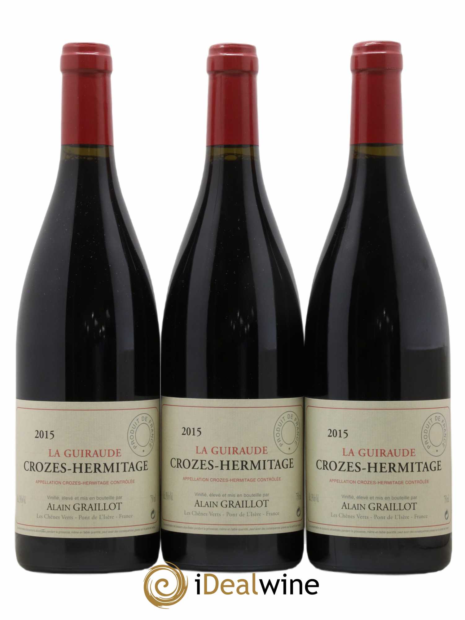 Crozes-Hermitage La Guiraude Domaine Graillot 2015 - Lot de 3 bouteilles - 0