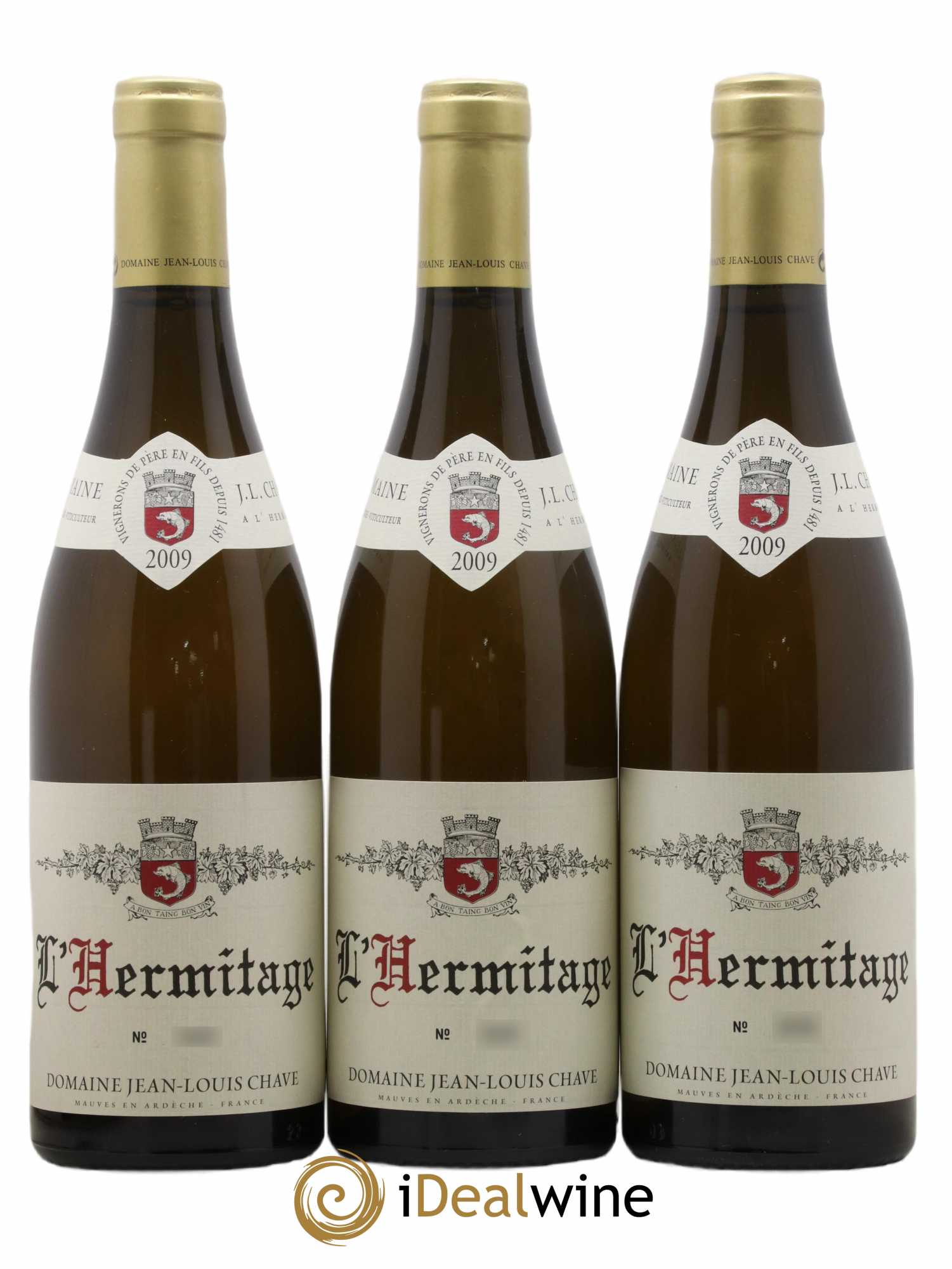 Hermitage Jean-Louis Chave 2009 - Lot de 3 bouteilles - 0
