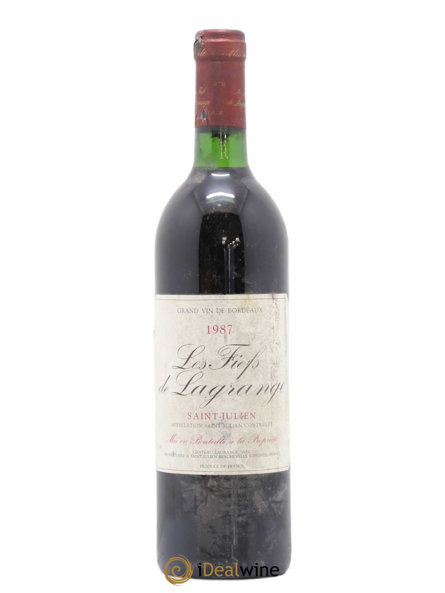Les Fiefs de Lagrange Second Vin 1987 - Lot de 1 bouteille - 0