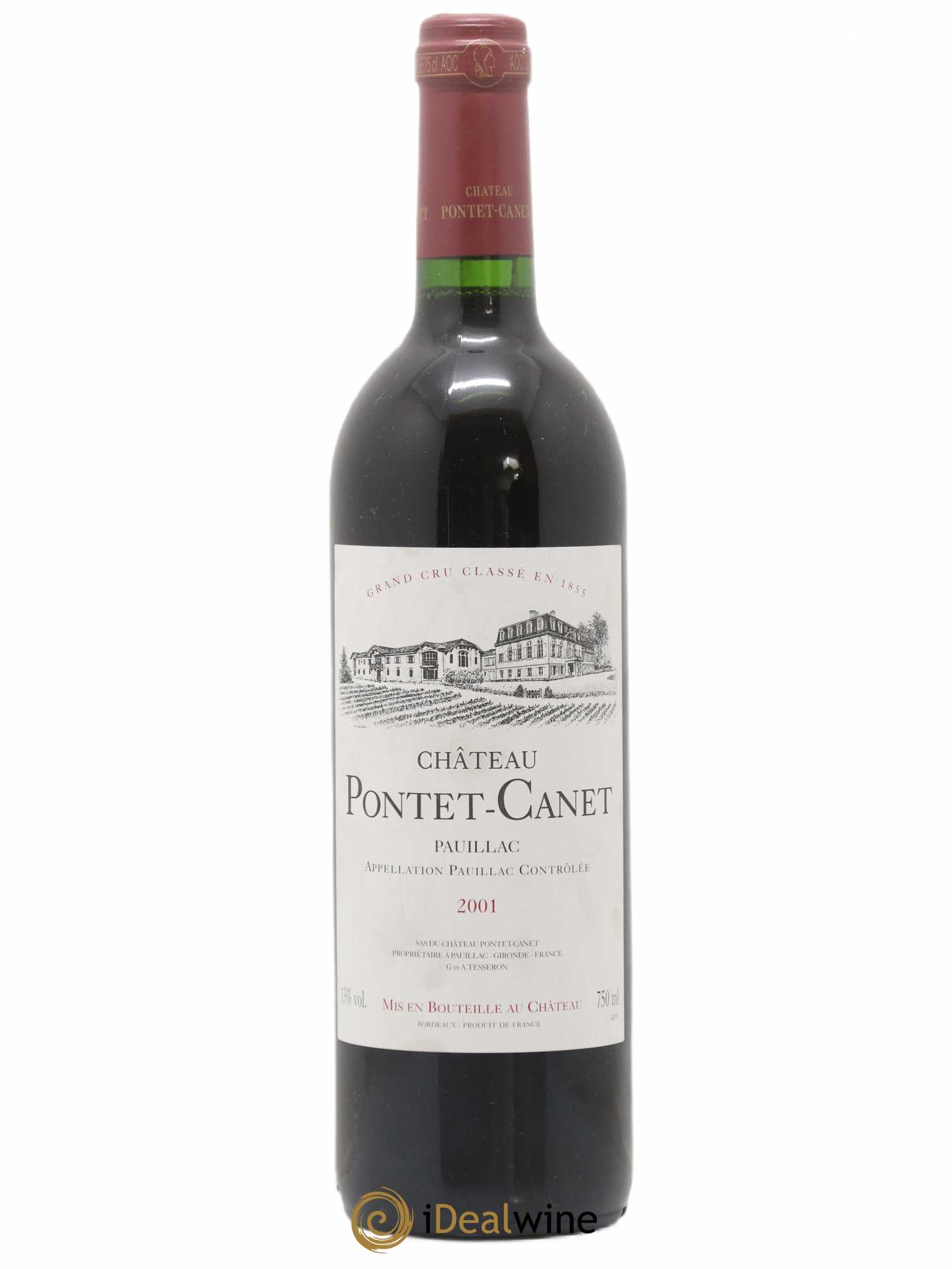 Château Pontet Canet 5ème Grand Cru Classé 2001 - Lot de 1 bouteille - 0